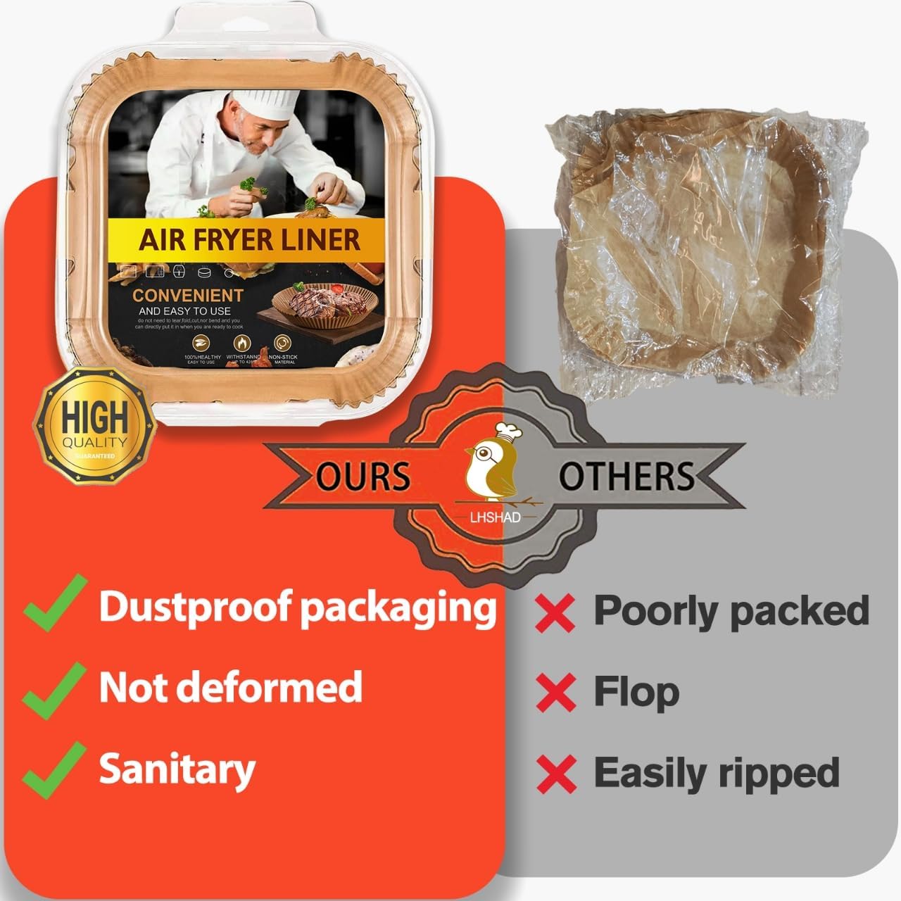 Air Fryer Liners Disposable 4QT, Chefman Air Fryer Liners, 4qt Air Fryer Liner, 7 inch 4 Quart Parchment Paper for 3-5QT