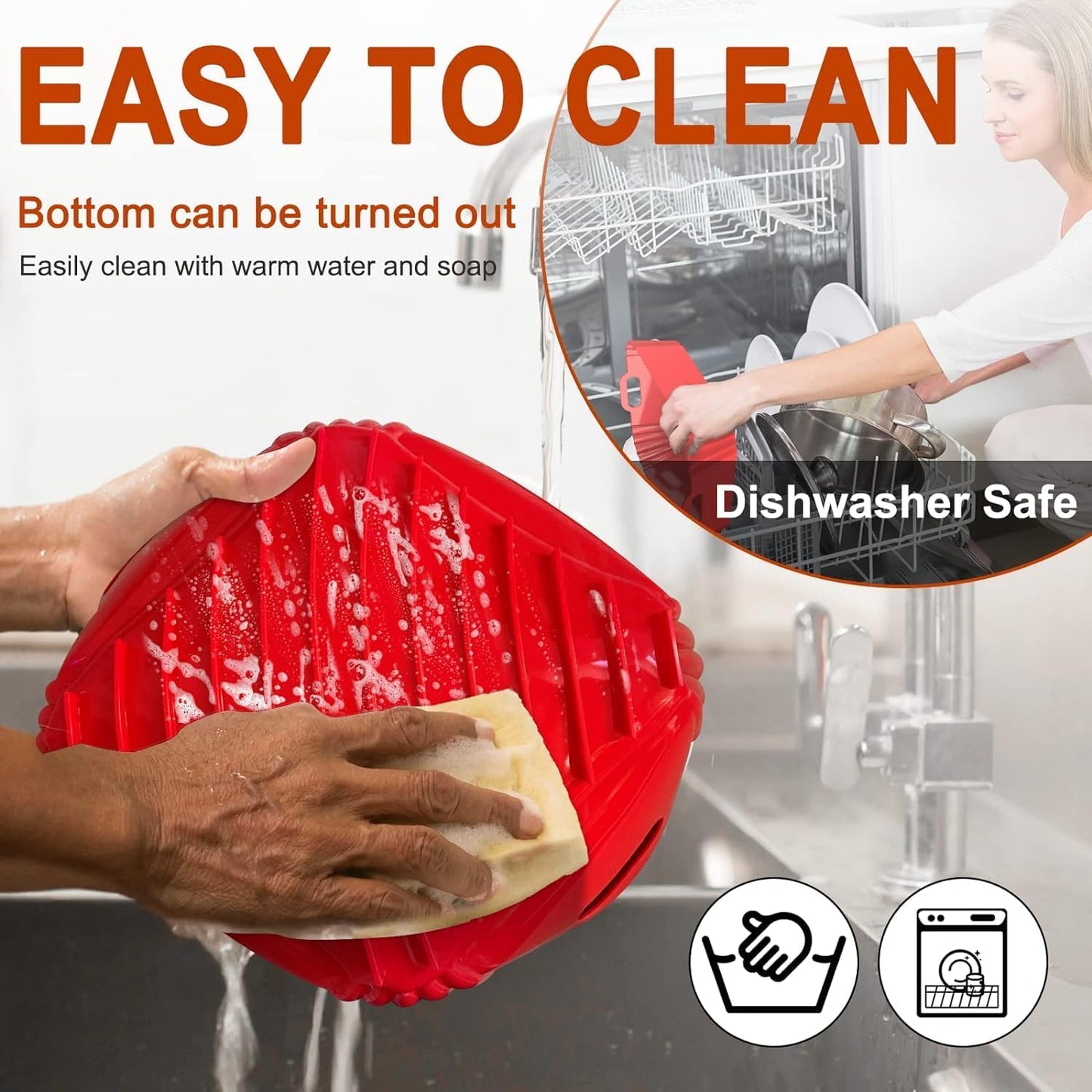 Large Silicone Air Fryer Liners Square 5-9 QT, 7.9 Inch Reusable Airfryer Liners Air Fryer Silicone Liners Pot Oven Liner Baking Tray, Air Fryer Basket Silicone Mat Bowl Air Fryer Accessories, 2 Pack