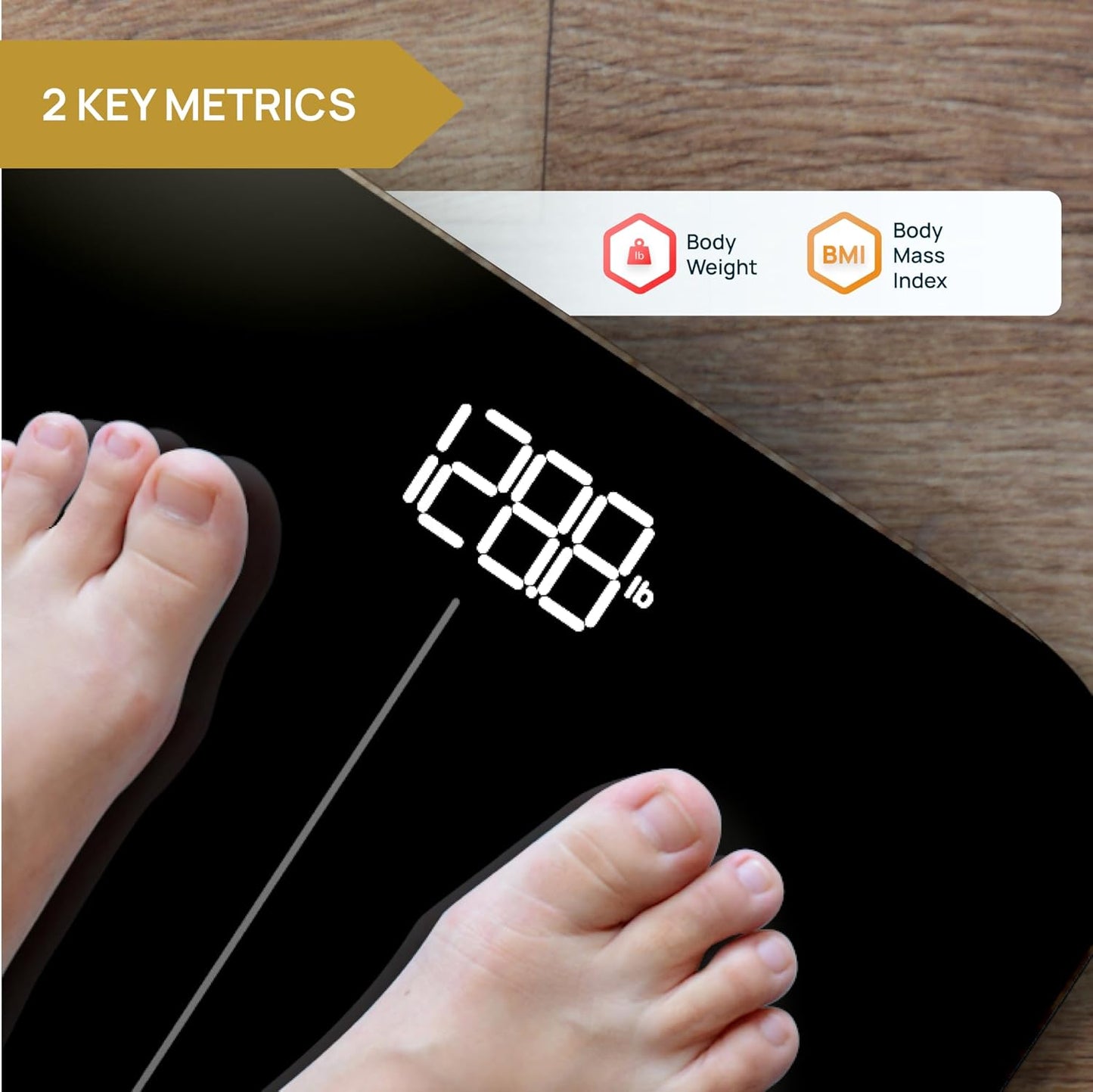 INEVIFIT Smart Premium Bathroom Scale, Highly Accurate Bluetooth Digital Bathroom Body Weight Scale, Precisely Measures Weight & BMI for Unlimited Users
