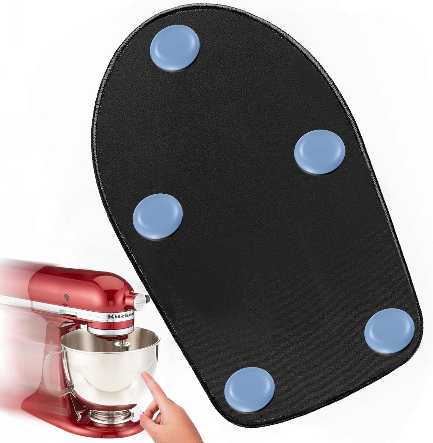 Mixer Slider Mat for KitchenAid 4.5-5qt Stand Mixer -Sliding Mats Slide Mover Pad Compatible with KitchenAid 4.5-5 Qt Tilt-Head Stand Mixer, 5PCS DIY Adhesive Teflon Self-Stick Appliance Sliders
