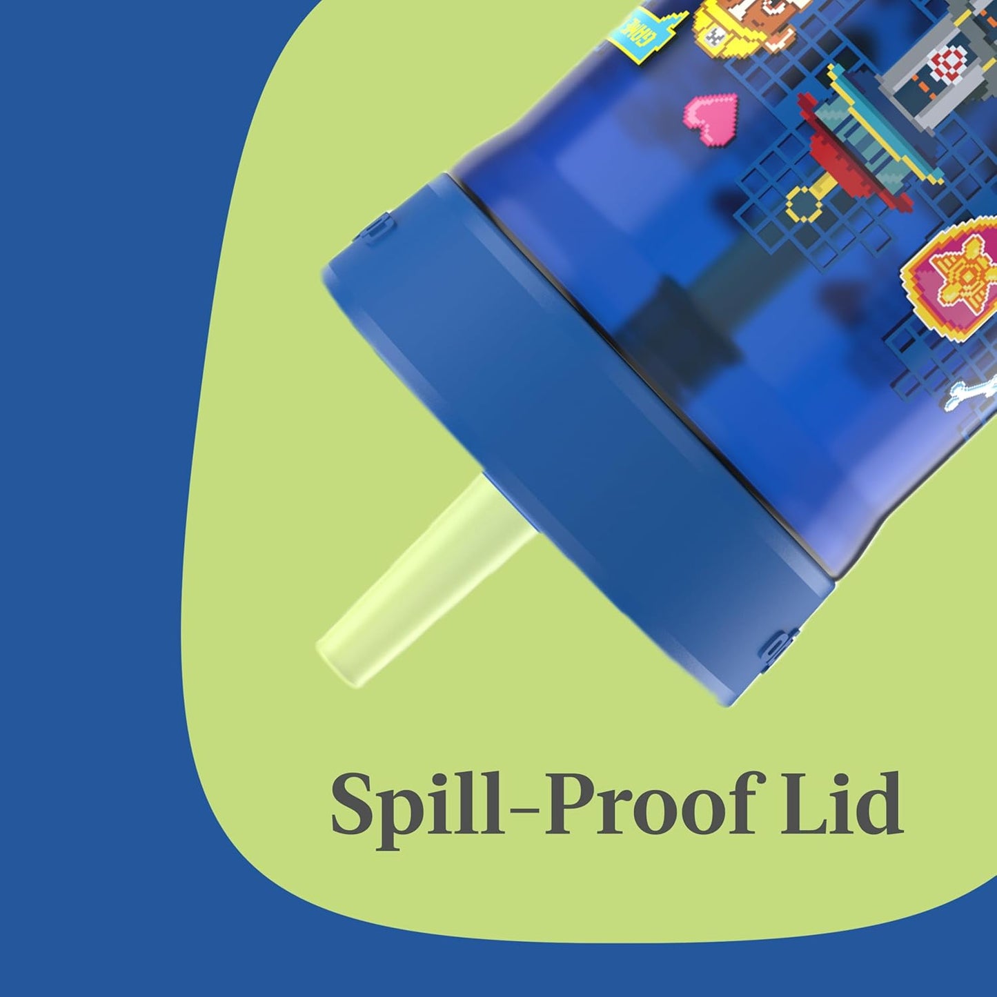 Contigo Leighton Kids Paw Patrol Plastic Water Bottle, Spill-Proof Tumblers with Straw, Dishwasher Safe, 14oz, Power Pups, Blue