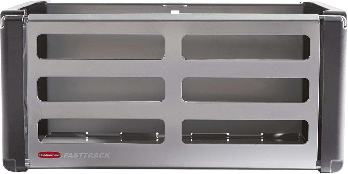 Rubbermaid FastTrack Rail Access Bin Garage Organization Bin for Sports Equipment/Gardening Supplies/Shed/Home/Garage/Item Storage