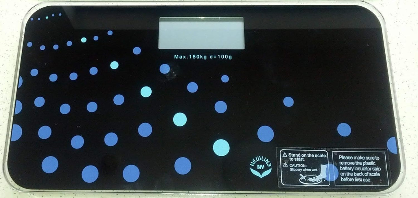 NewlineNY 700 Series Mini Travel Digital Bathroom Scales (no Sleeve) (Trendy Wave)