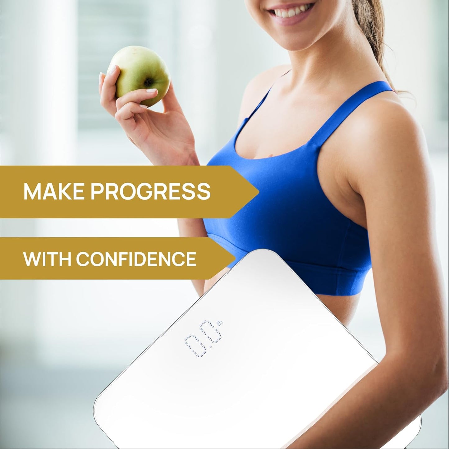 INEVIFIT Bathroom Scale, Highly Accurate Digital Bathroom Body Scale, Measures Weight up to 400 lbs. Includes Batteries