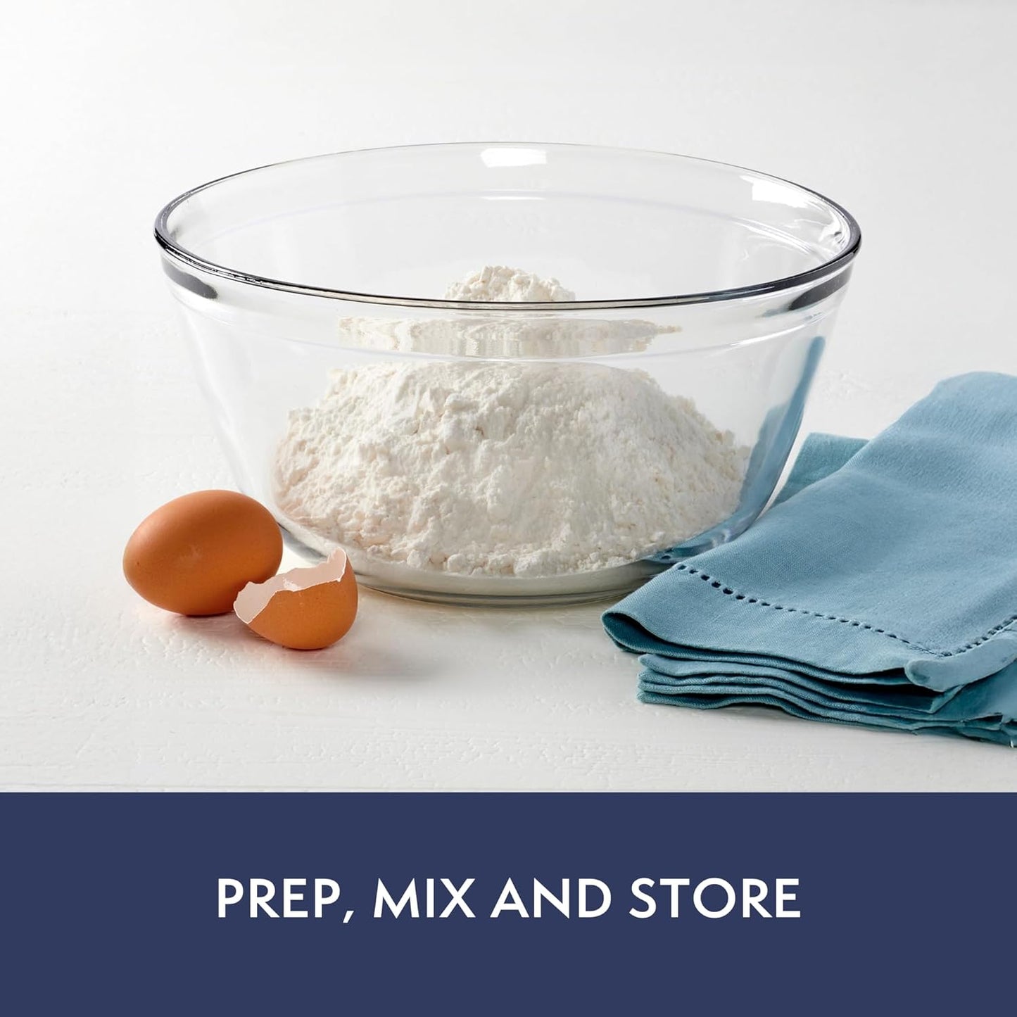 Anchor Hocking Glass Mixing Bowl, 1.5-Quart, Clear