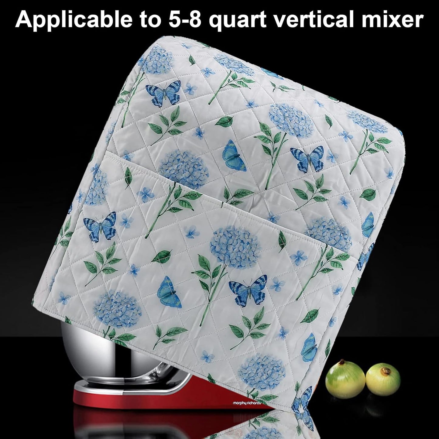 Stand Mixer Cover,Hydrangea Kitchen Mixer Cover Compatible With 5-8 Qt Kitchenaid Hamilton Mixers,Spring Summer Kitchen Decor,Kitchen Aid Mixer Covers,Pioneer Woman Kitchen Aid Mixer Assecories