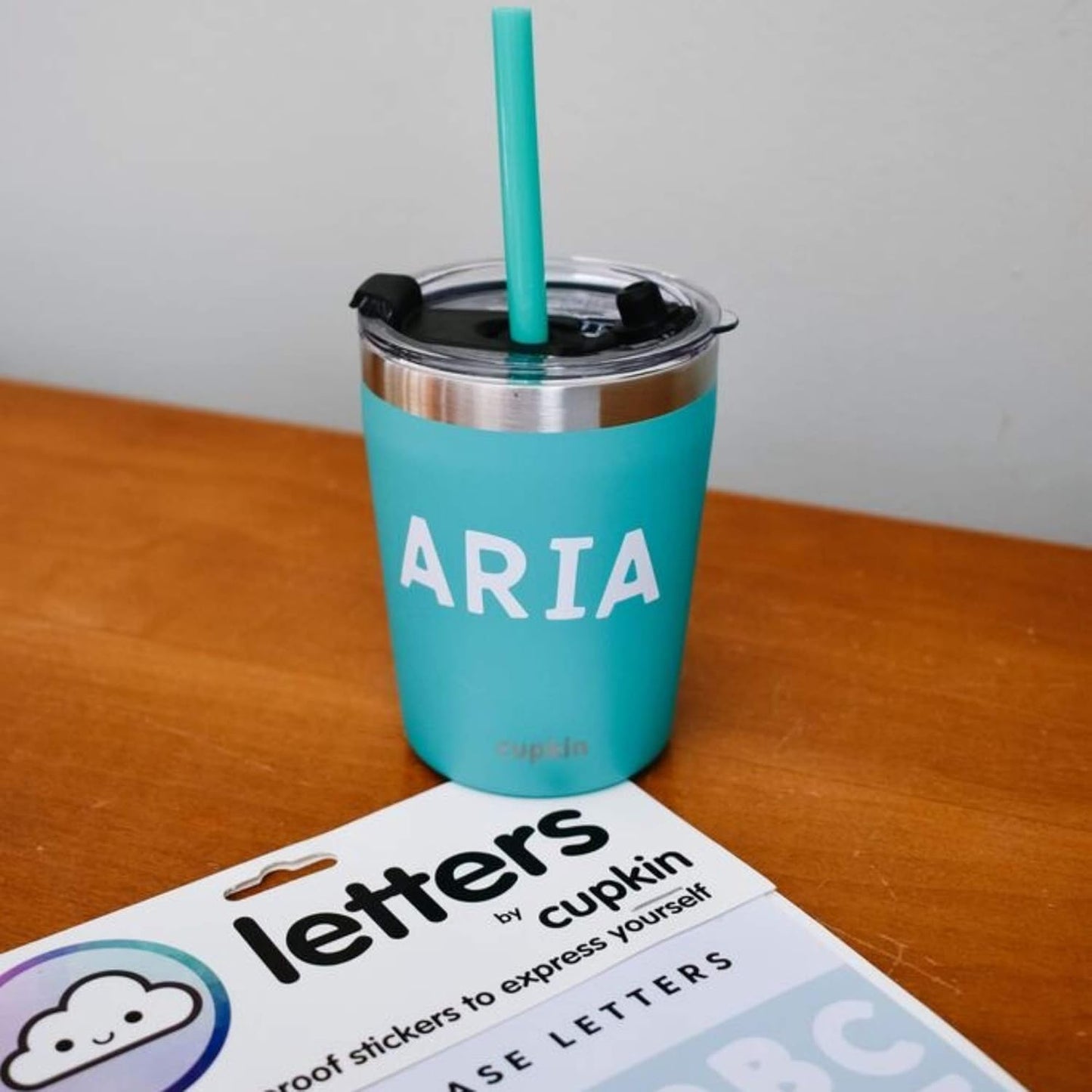 Waterproof Stickers to Personalize Your Stainless Steel Kids Cups: Write Your Kid's Names or Fun Words (47 Sticker Sheet)