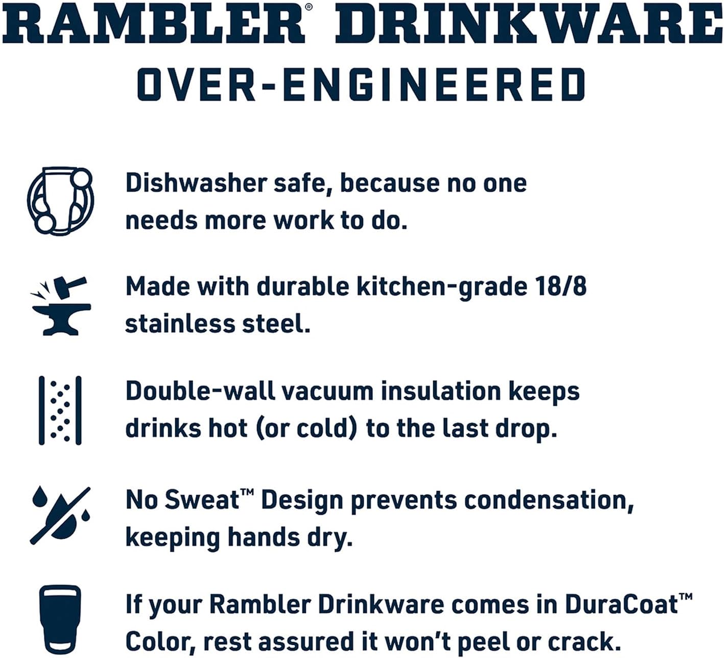 YETI Rambler 42 oz Tumbler with Handle and Straw Lid, Travel Mug Water Tumbler, Vacuum Insulated Cup with Handle, Stainless Steel, Big Sky Blue