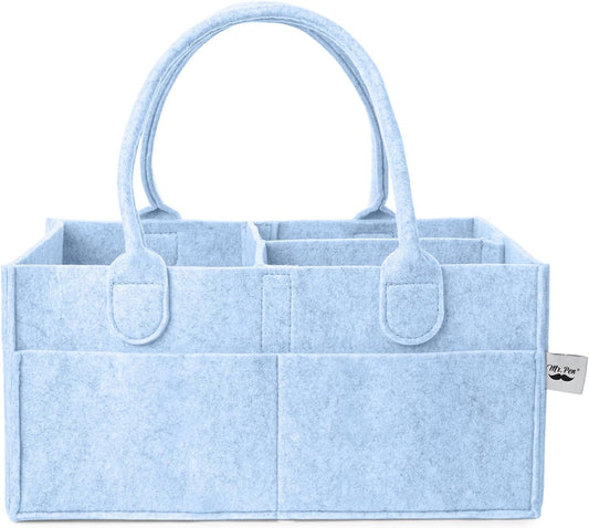 Mr. Pen- Baby Diaper Caddy Organizer, Sky Bliss, Baby Caddy Organizer with Handle, Compact Size, Collapsible & Portable