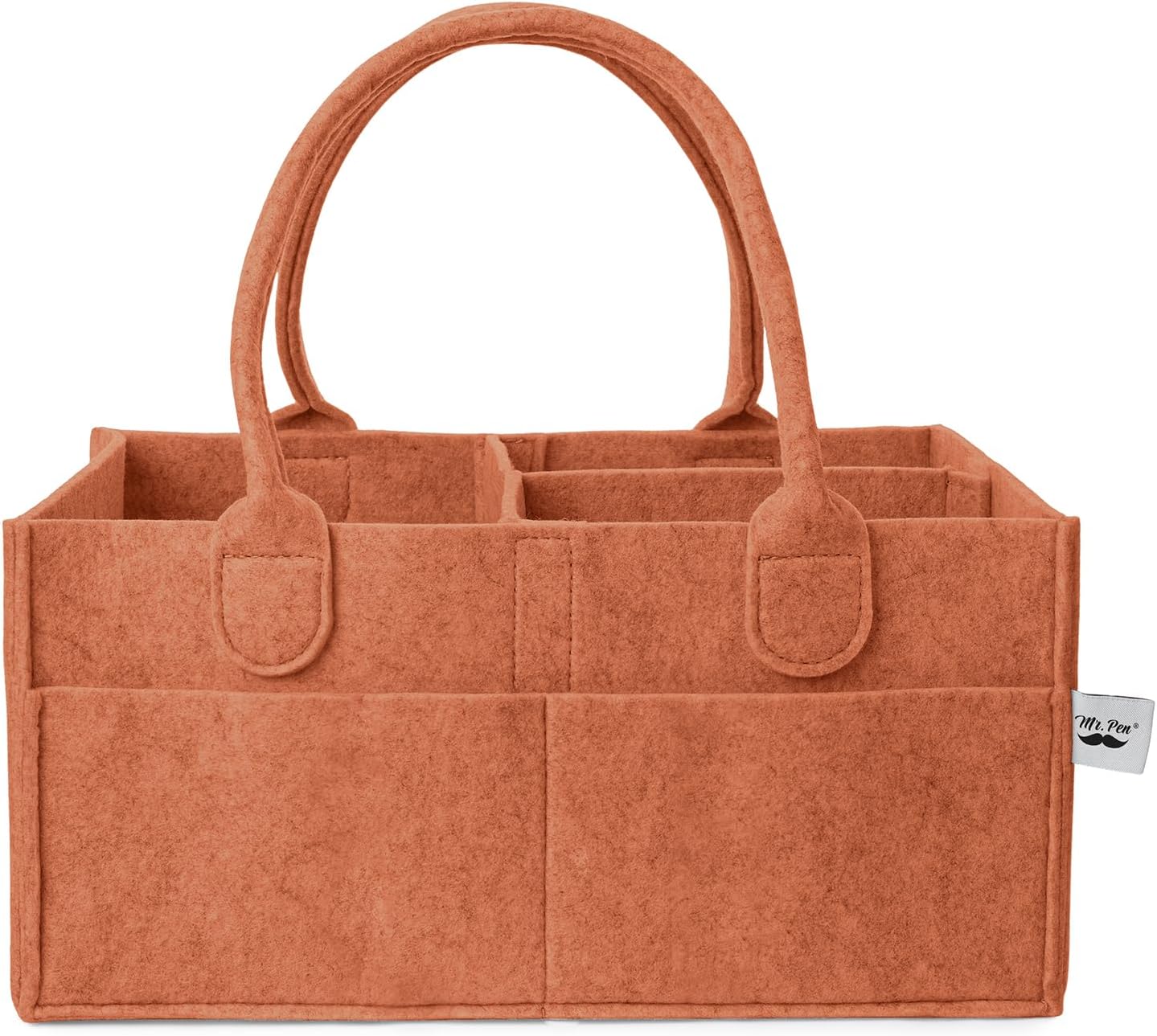 Mr. Pen- Baby Diaper Caddy Organizer, Rustic Warmth, Baby Caddy Organizer with Handle, Compact Size, Collapsible & Portable