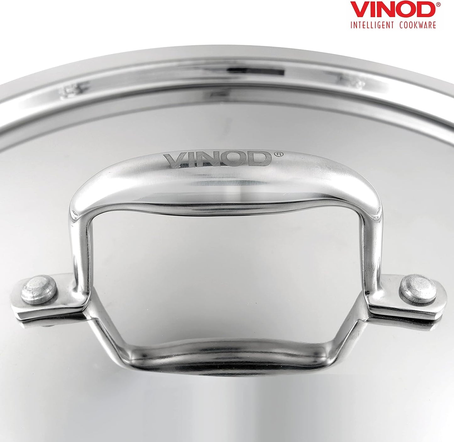 Vinod Platinum Triply Stainless Steel Kadai | Suitable For Indian Cooking, Sauces, Stews, Soups | Extra Deep Kadai With Lid | Induction, Electric Friendly (30cm)
