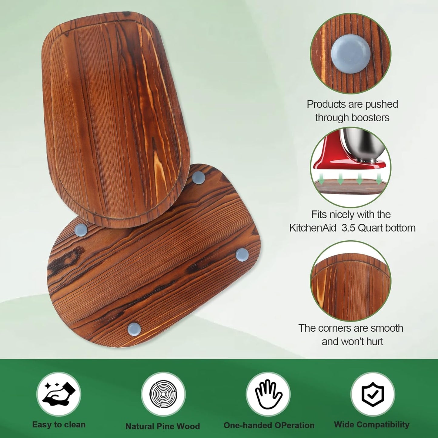 Mixer Slider Compatible with Kitchen aid Mini 3.5 Qt Tilt-Head Stand Mixe - Kitchen Countertop Storage Mover Sliding Caddy for Kitchen Aid Artisan Mixer (3.5 QT - Brown)