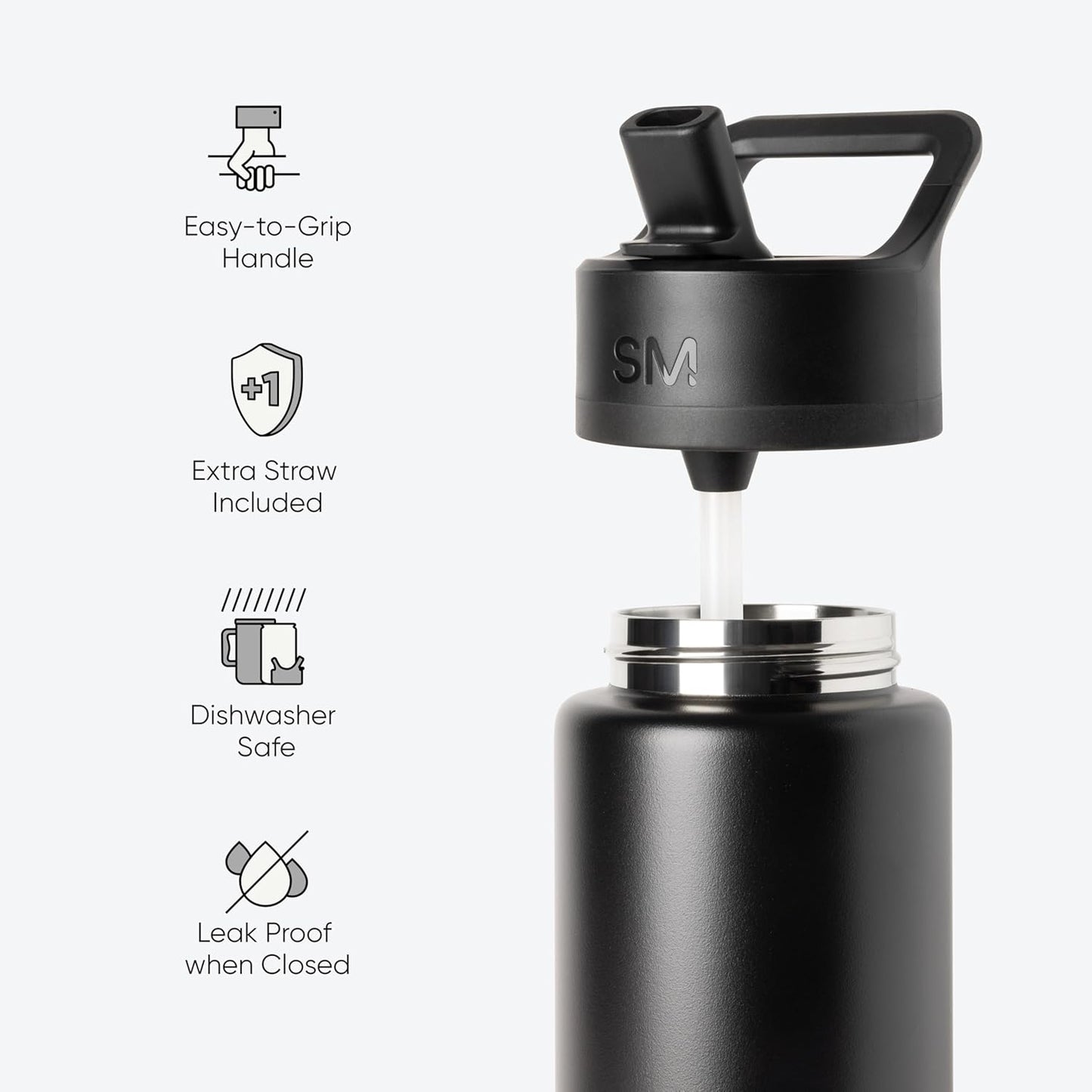 Simple Modern Kids Summit Water Bottle with Straw Lid | 18oz Stainless Steel Cup Insulated Tumbler for Toddlers, School | Tractor Fun