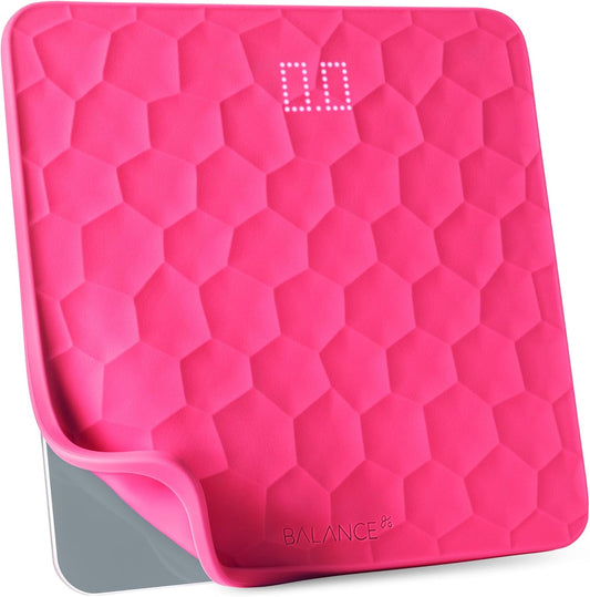 Greater Goods Colorful Designer Bathroom Scale: Non-Slip Silicone Cover, Hidden LED Display, Spot-On Precision, 400 lb Capacity