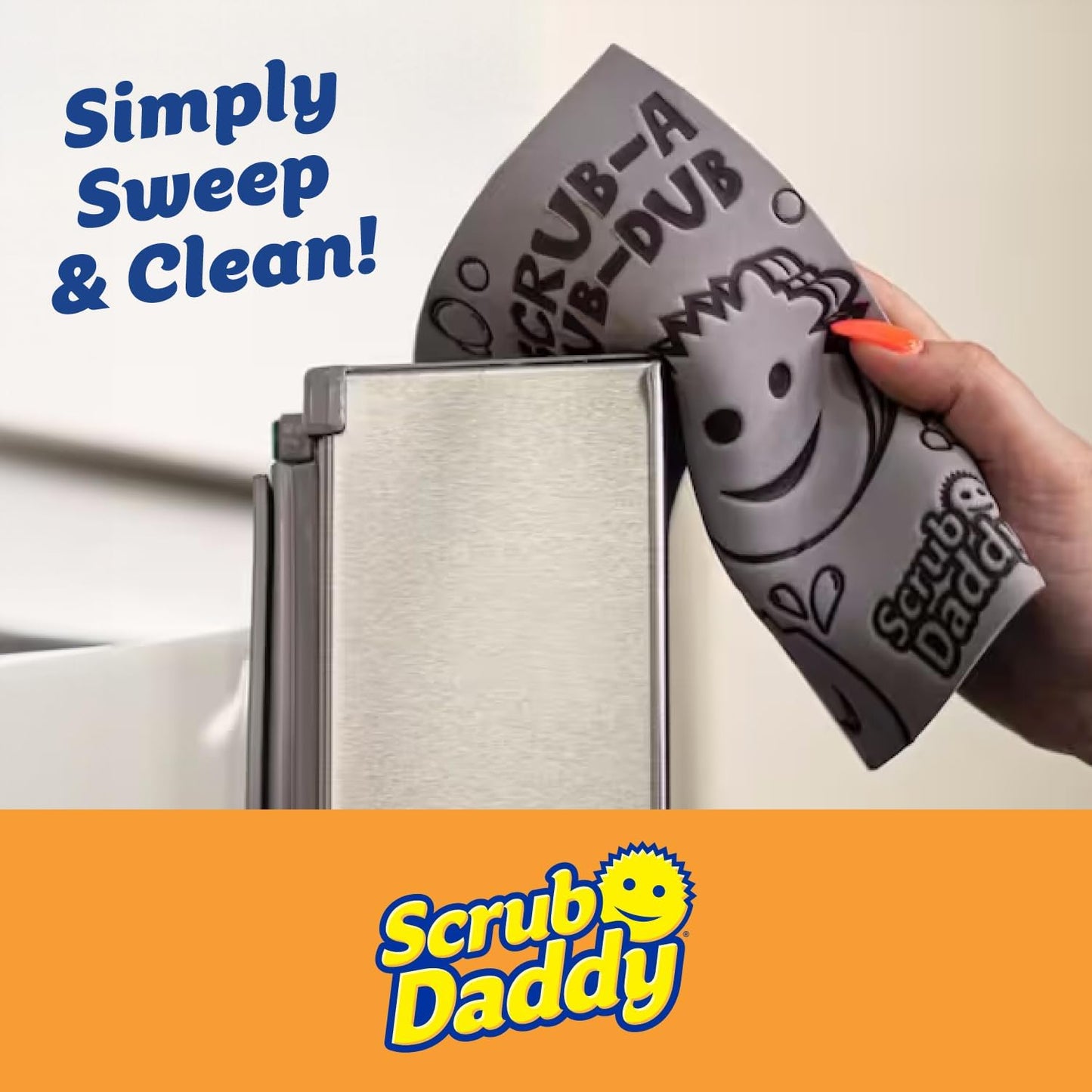 Scrub Daddy Damp Duster Towel - Durable Sponge-Like Dust Cleaner for Multisurface Dusting, Picking Up Pet Hair, Dirt & Grime of All Kinds - Reusable, Soft, Flexible, Absorbent Cleaning Supplies (2ct)