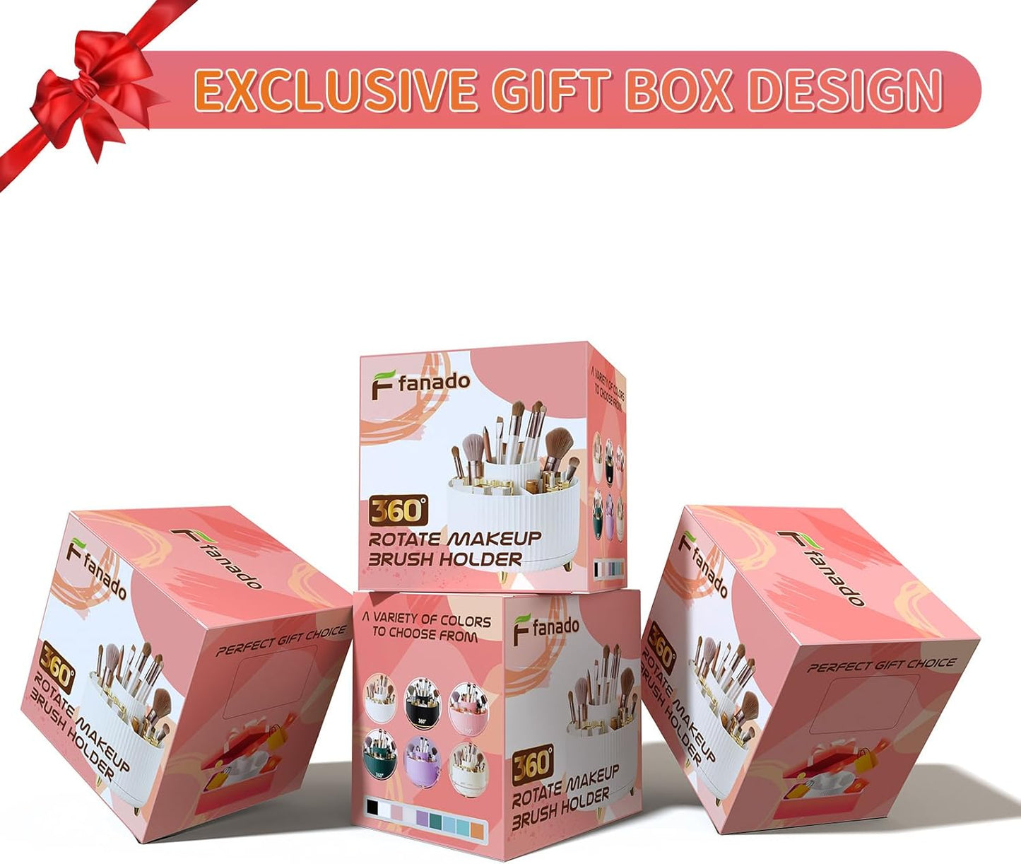 Bling 360° Rotate Makeup Brush Holder Organizer, Makeup Organizers Countertop, Makeup organization and Skincare Storage for Vanity, Gift for Women Girls (Bling dz-Purple)