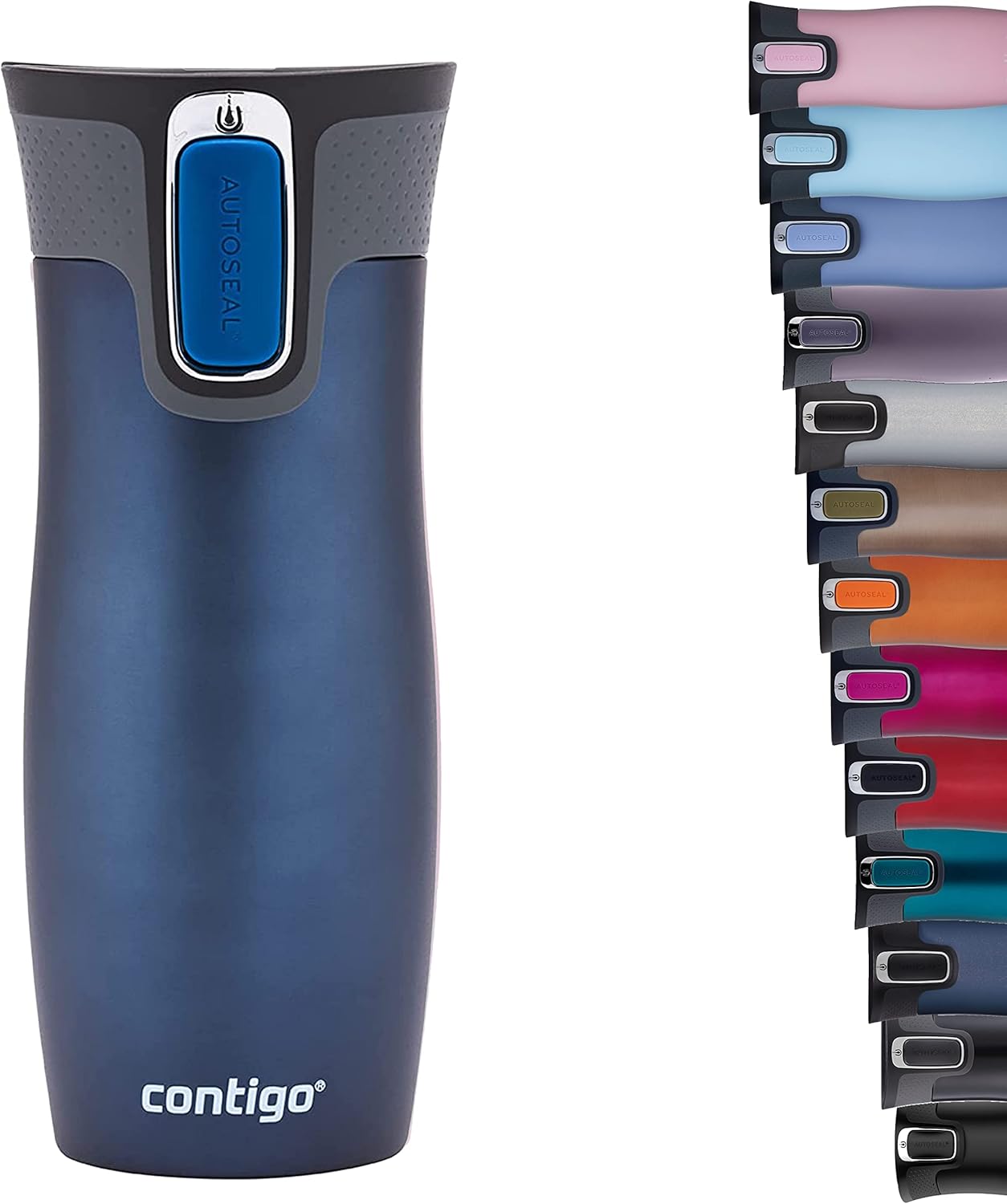 Contigo West Loop Autoseal Travel Mug, Stainless Steel Thermal Mug, Vacuum Flask, Leakproof Tumbler, Coffee Mug with BPA-Free Easy-Clean Lid