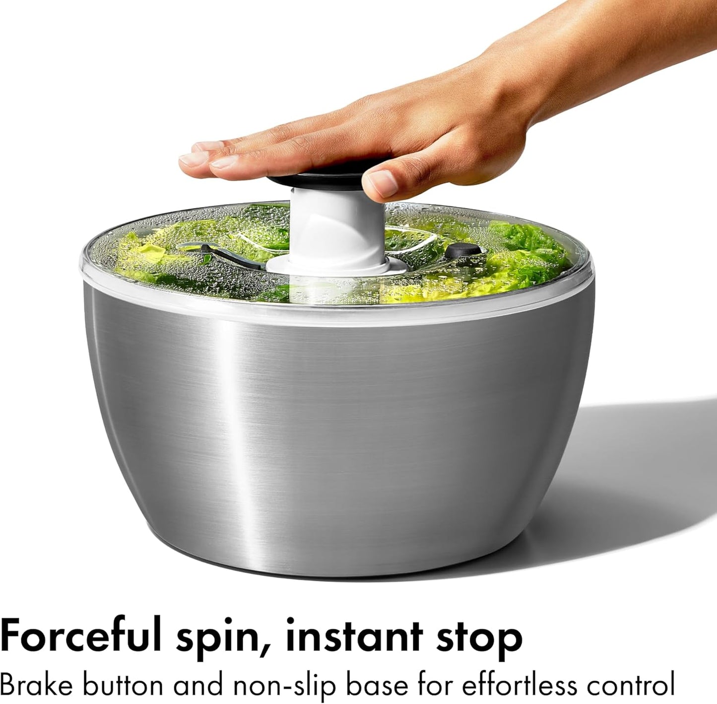 OXO Good Grips Stainless Steel Salad Spinner, 6.34 Qt.