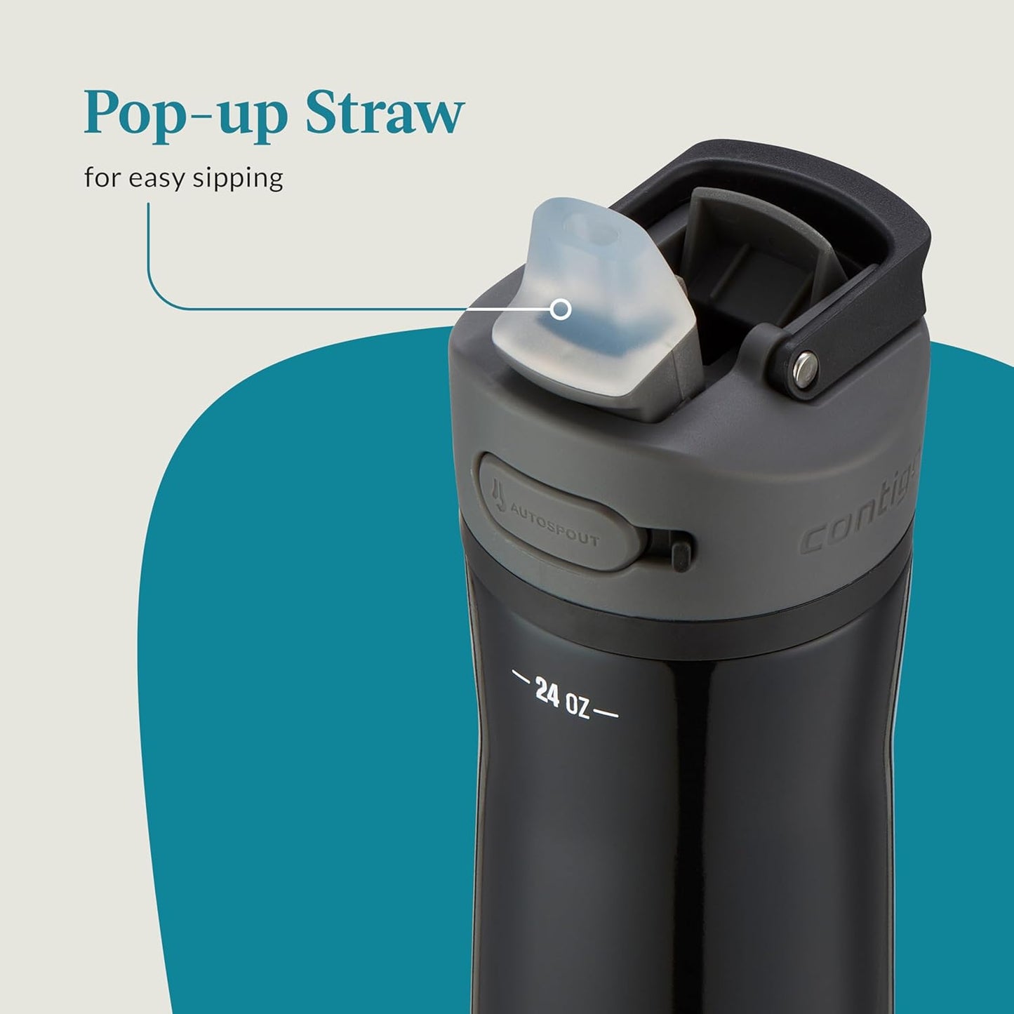 Contigo Ashland 2.0 Water Bottle with AUTOSPOUT Lid 24oz. Licorice