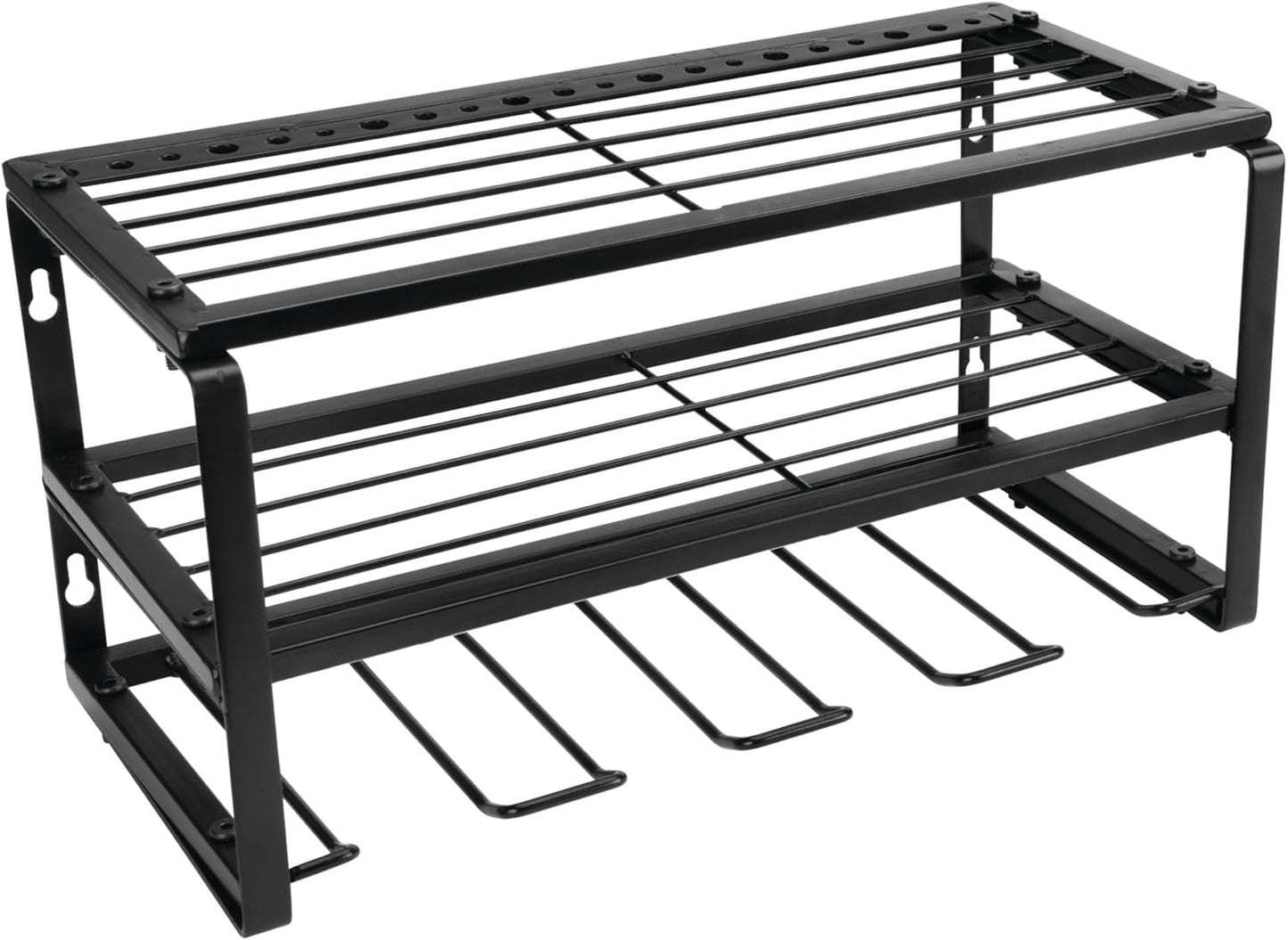 Performance Tool W7701 Power Tool Organizer Wall Mount - Hand Tool Storage Racks, Utility Racks, Drill Holder & More - 3 Tier Sturdy Iron 16" Cordless Tool Organizers