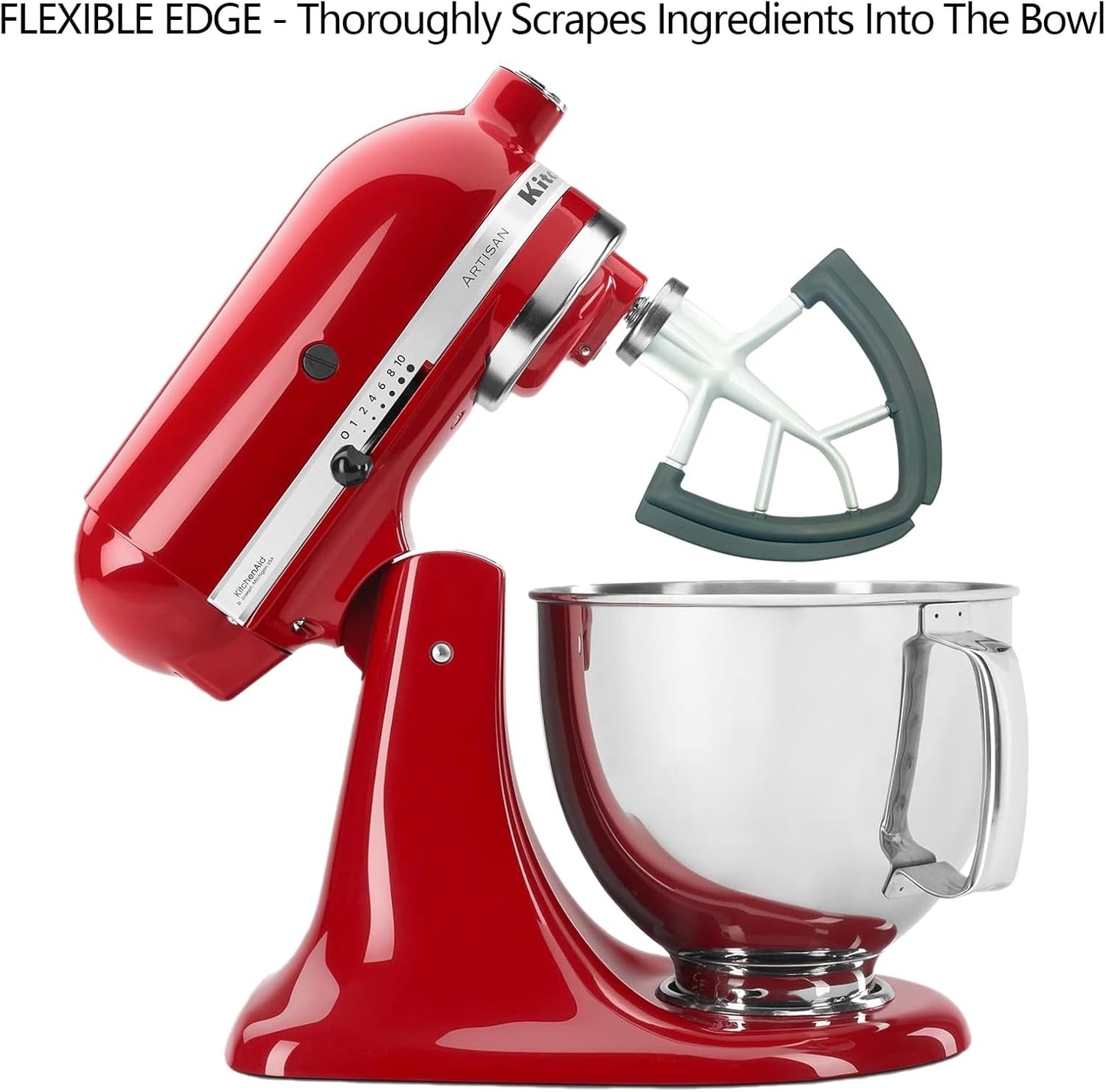 Flex Edge Beater for KitchenAid 4.5/5 QT Tilt Head Stand Mixer Kitchen Aid Mixer Accessory,With Silicone Edges For Kitchen Aid Accessories and Attachments