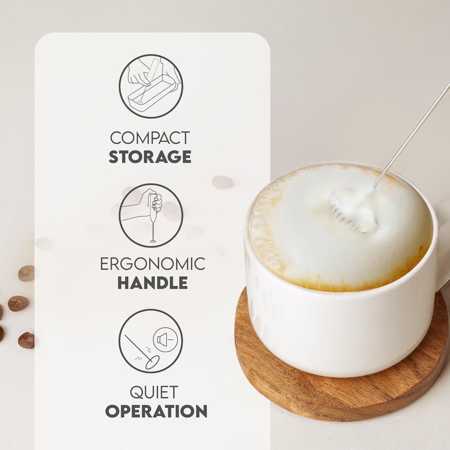 Zulay Kitchen Powerful Milk Frother Wand - Handheld Stainless Steel - Battery Operated Drink Mixer for Coffee, Lattes, Cappuccino, Matcha - Froth Mate Frother Gift - Teal Pink Fade