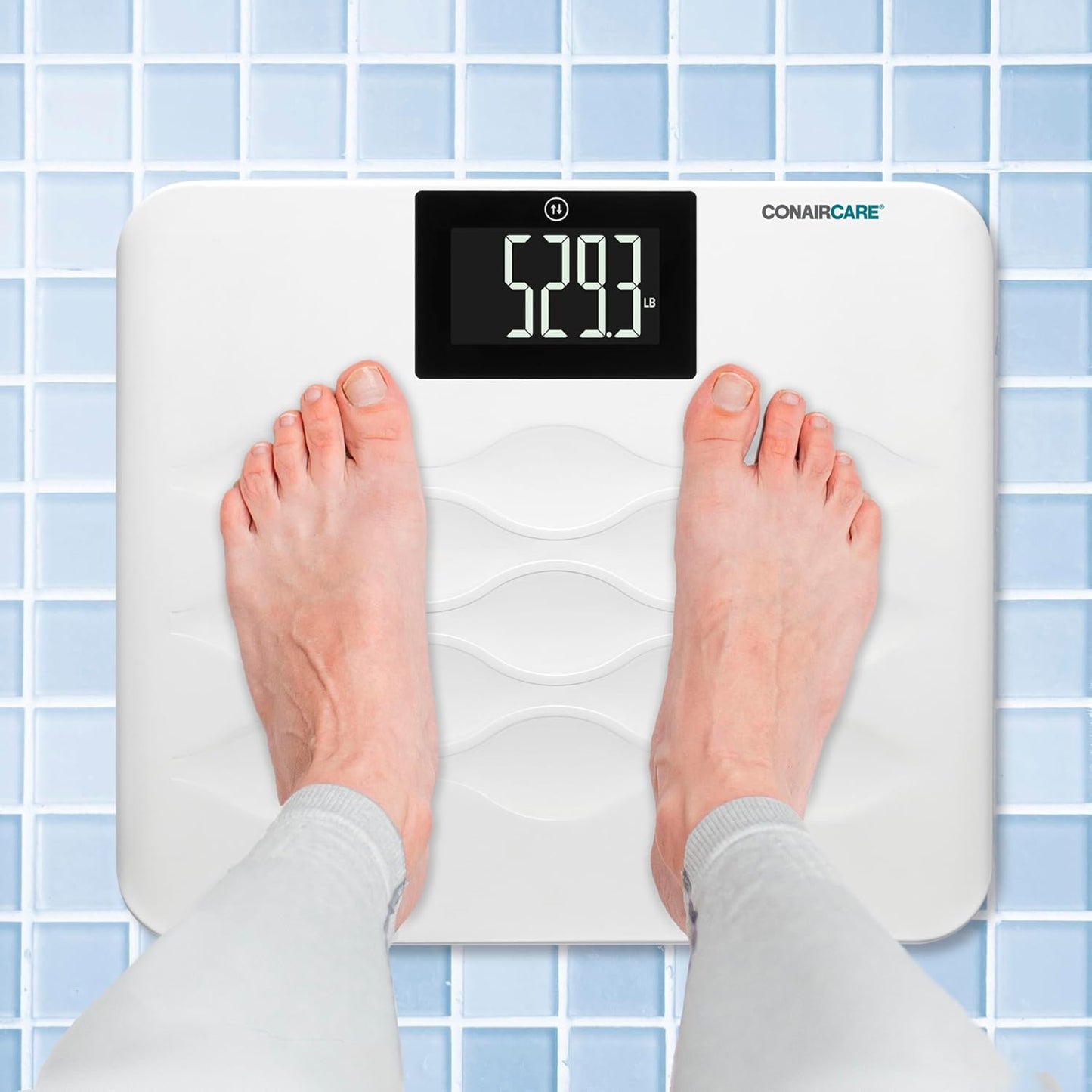 Conair Bathroom Scale for Body Weight, FSA/HSA Eligible High-Capacity Talking Bathroom Scale in both English and Spanish - 660 lb. Enhanced Weight Limit with XL Backlit LCD Display, Anti-Slip Platform