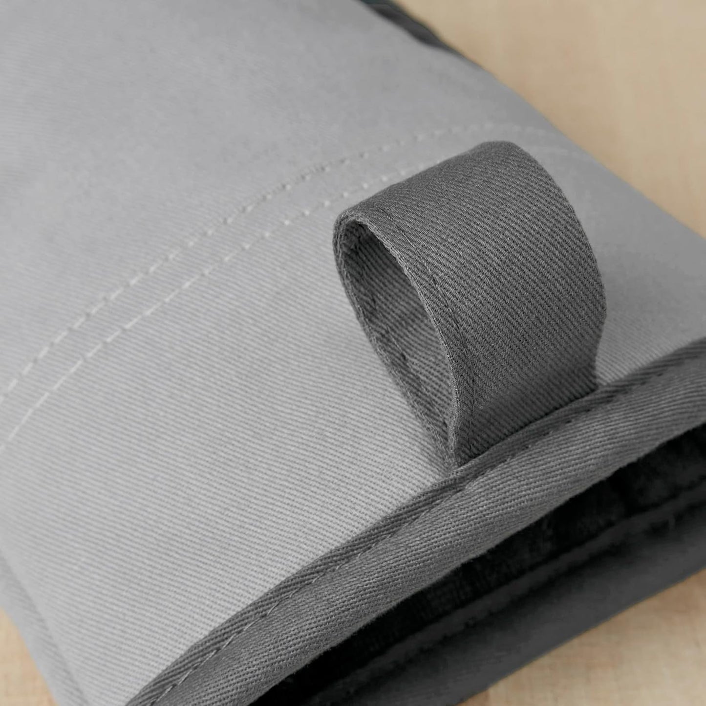 KitchenAid Beacon Two-Tone Non-Slip Oven Mitt Set, Cool Grey/Frost Grey, 5.75"x13", 2 Piece