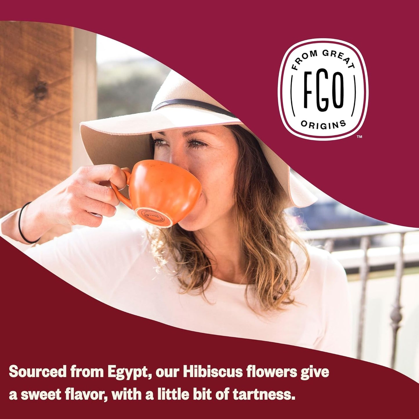 FGO Organic Hibiscus Flowers, Cut and Sifted Loose Tea, 16 Ounce Bulk Resealable Bag (Pack of 2)