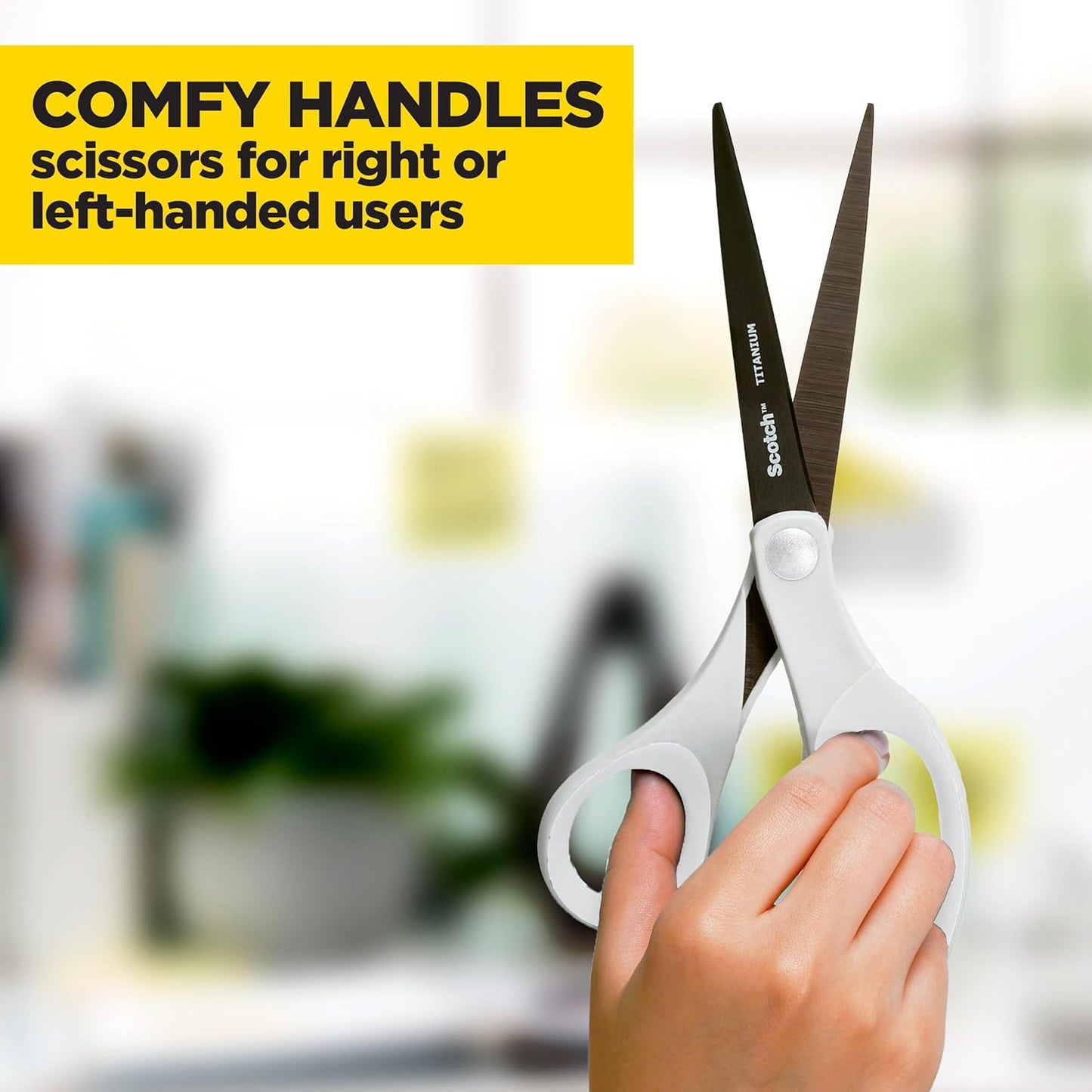 Scotch Brand Precision Ultra Edge Scissors, Left- or Right-Handed, 8 Inch, 3-Pack