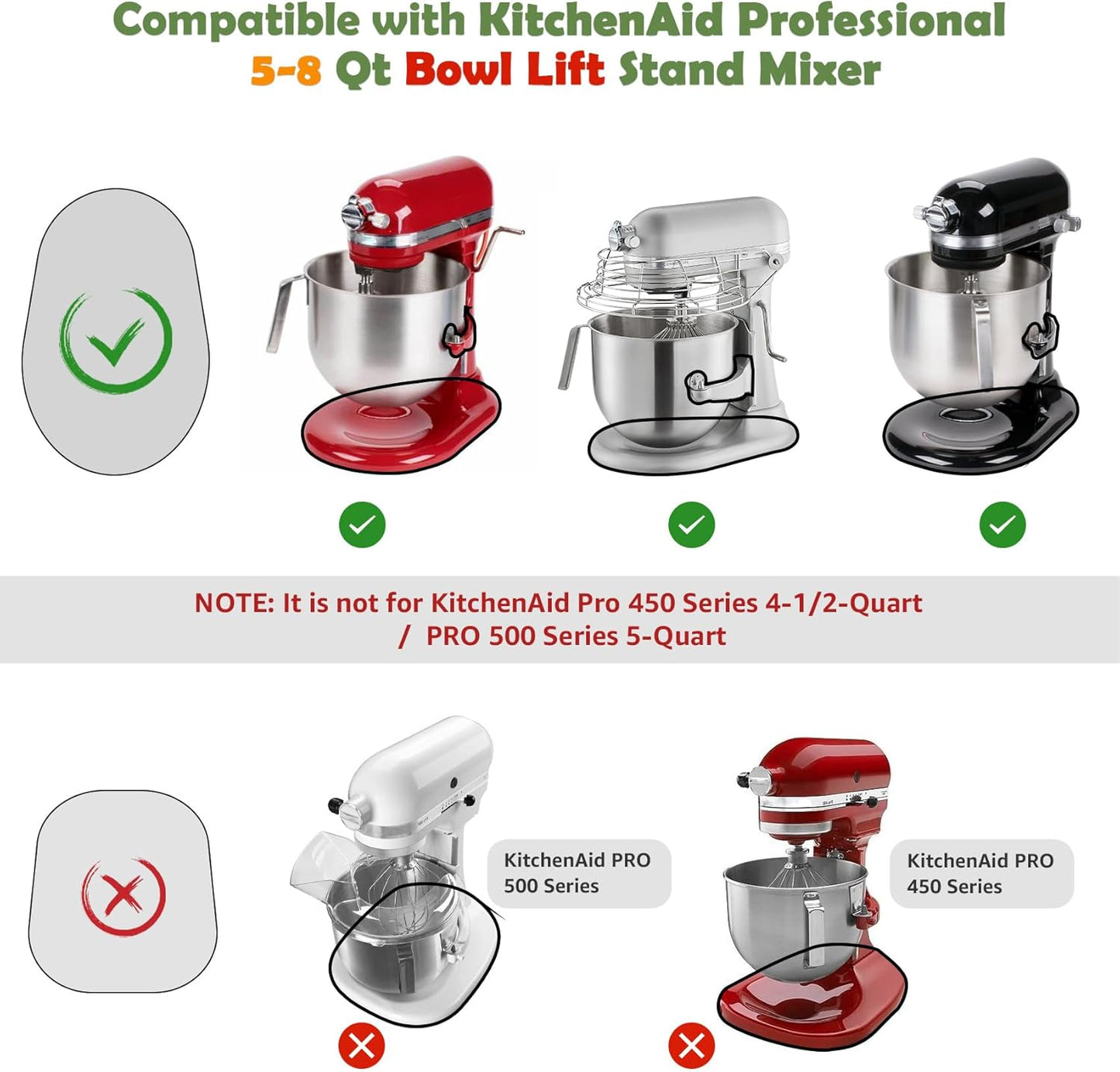 Bamboo Mixer Slider Compatible with Kitchen aid Bowl Lift 5-8 Qt Stand Mixer - Kitchen Countertop Storage Mover Sliding Caddy for Kitchen Aid 5-8 Qt Mixer