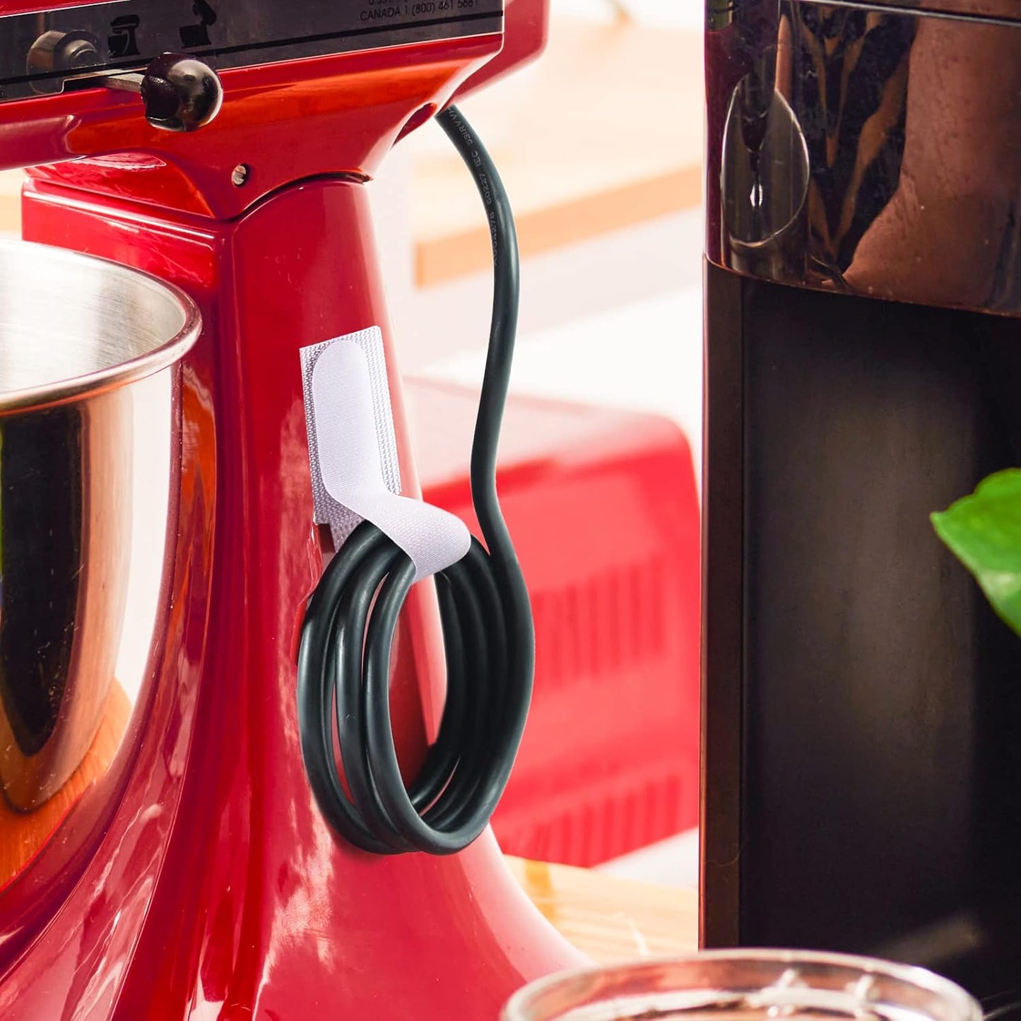 Cord Organizer for Appliances 12 Pack, SUITMAT Cable Organizer Cord Holder for Small Kitchen Appliances, Kitchenaid Stand Mixer Air Fryer Coffee Maker Pressure Cooker (White)