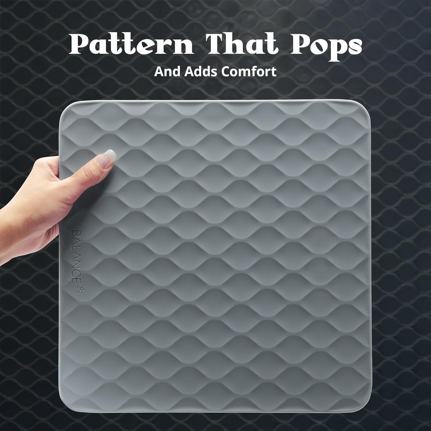 Greater Goods Designer Bathroom Scale: Non-Slip Silicone Cover, Hidden LED Display, Spot-On Precision, 400 lb Capacity (Gray)