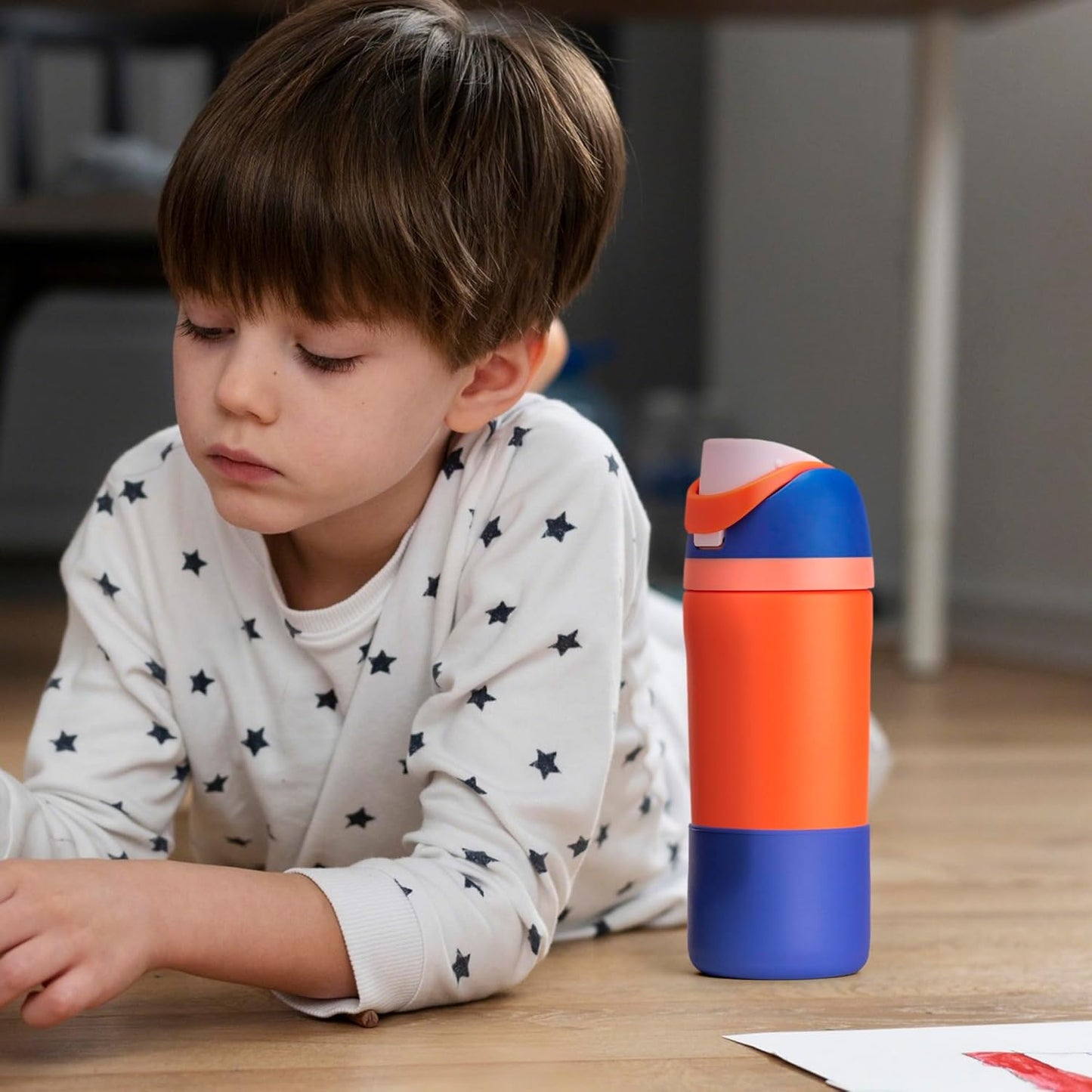 Silicone Water Bottle Boot for Owala 14/16oz, Anti-Slip Protective Sleeve Bottom Bumper Protector for Owala Kids 12 oz Tumbler, Flip 14 oz and FreeSip 16 oz Water Bottle (Navy)