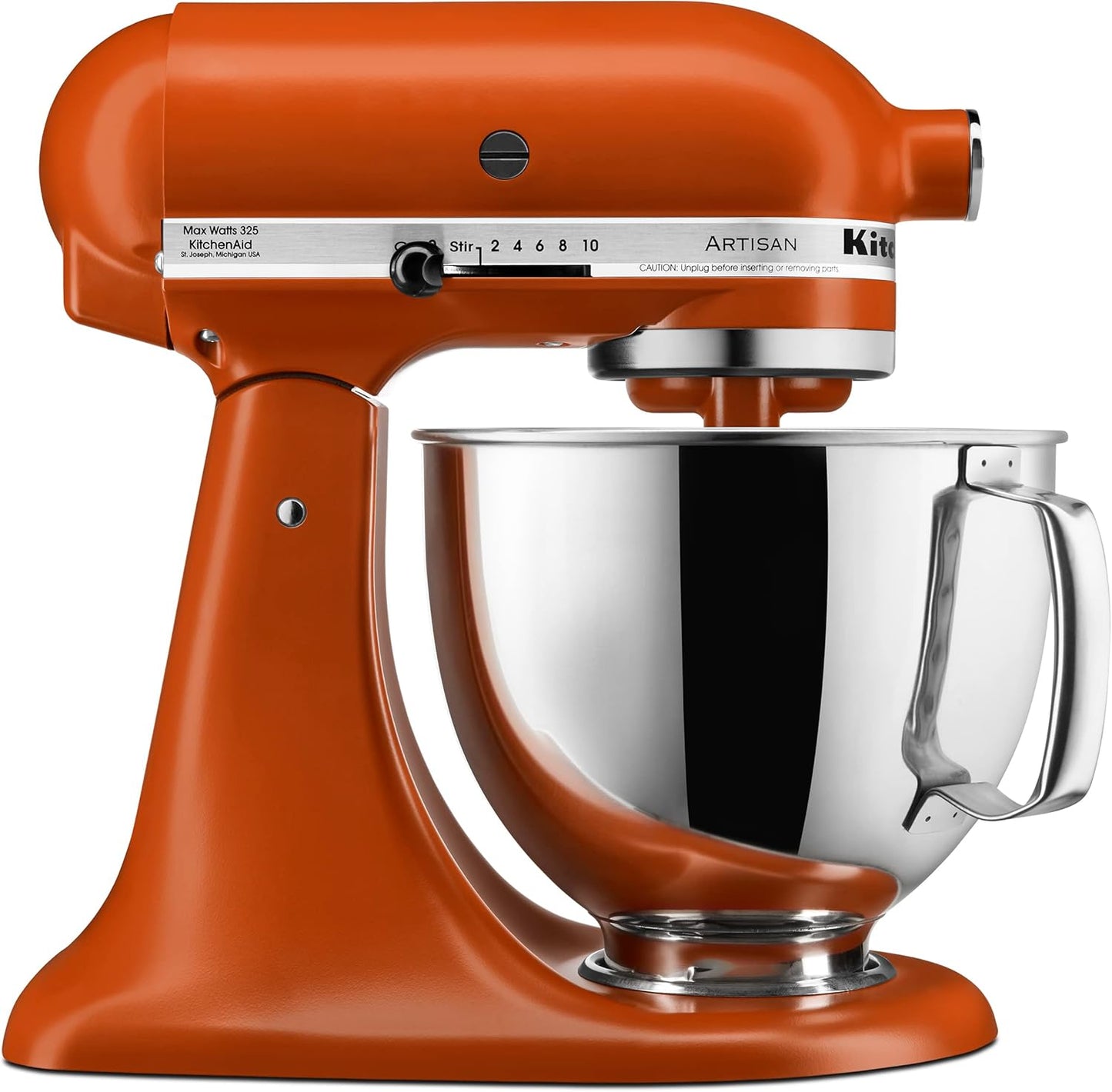 KitchenAid Artisan Series 5 Quart Tilt Head Stand Mixer with Pouring Shield KSM150PS, Scorched Orange