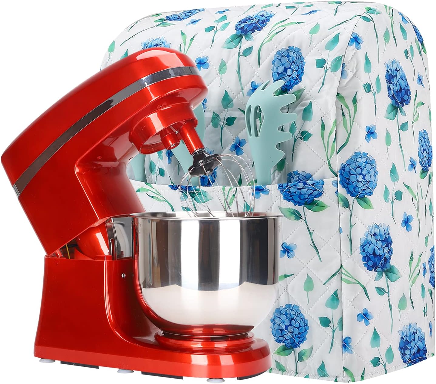 Stand Mixer Cover,Hydrangea Kitchen Mixer Cover Compatible With 5-8 Qt Kitchenaid Hamilton Mixers,Spring Summer Kitchen Decor,Kitchen Aid Mixer Covers,Pioneer Woman Kitchen Aid Mixer Assecories