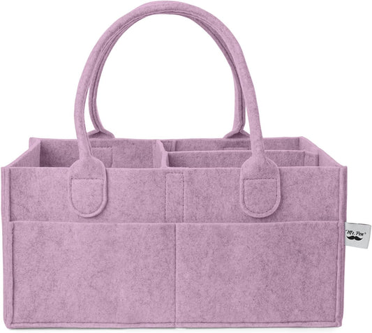 Mr. Pen- Baby Diaper Caddy Organizer, Orchid Mist, Baby Caddy Organizer with Handle, Compact Size, Collapsible & Portable