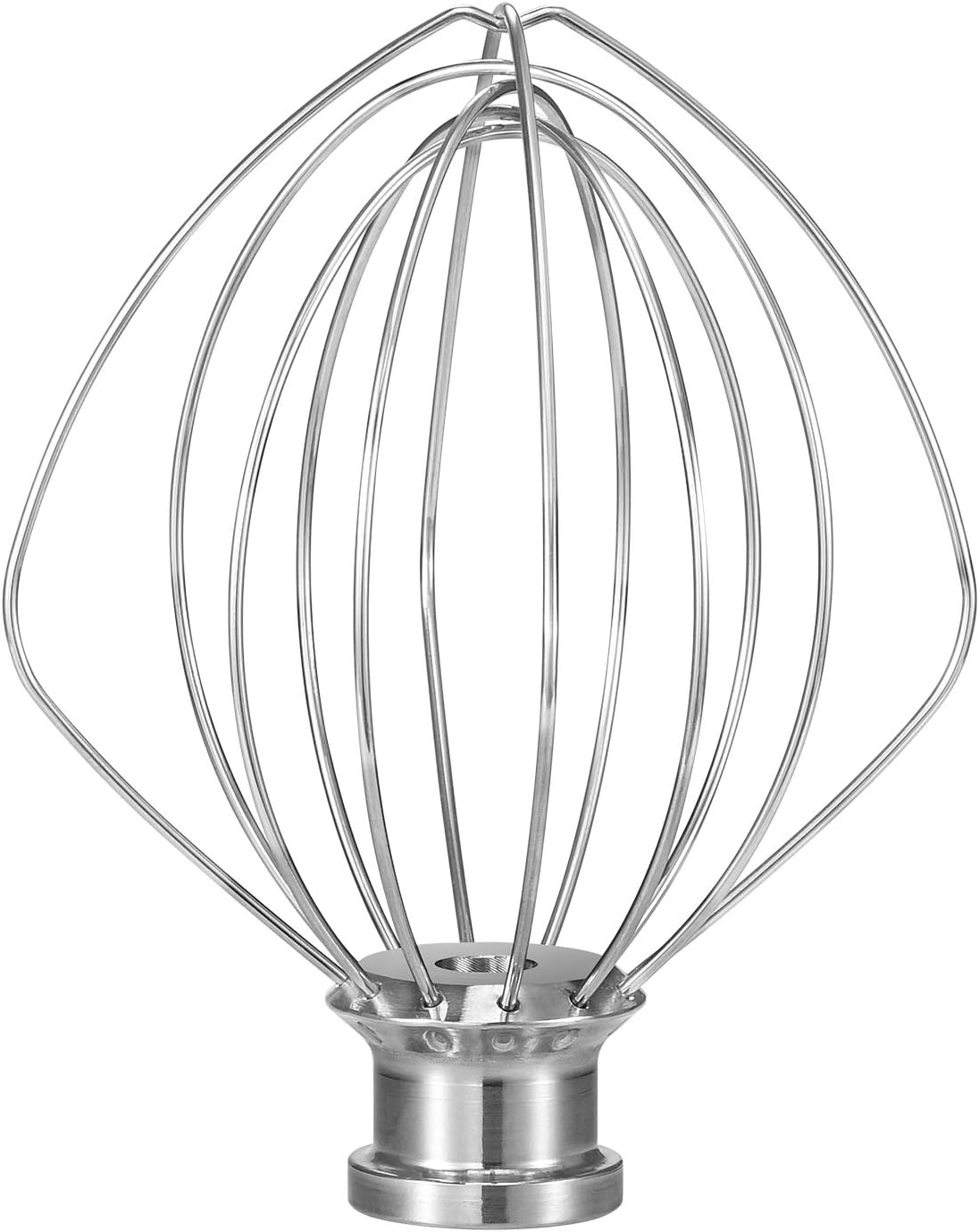 K45WW Dishwasher Safe Whisk Attachment Fits 4.5 Quart and 5 QT KitchenAid Tilt-Head Stand Mixer Stainless Steel 6 Wires Whip for Egg Heavy Cream Beater, Cakes Mayonnaise