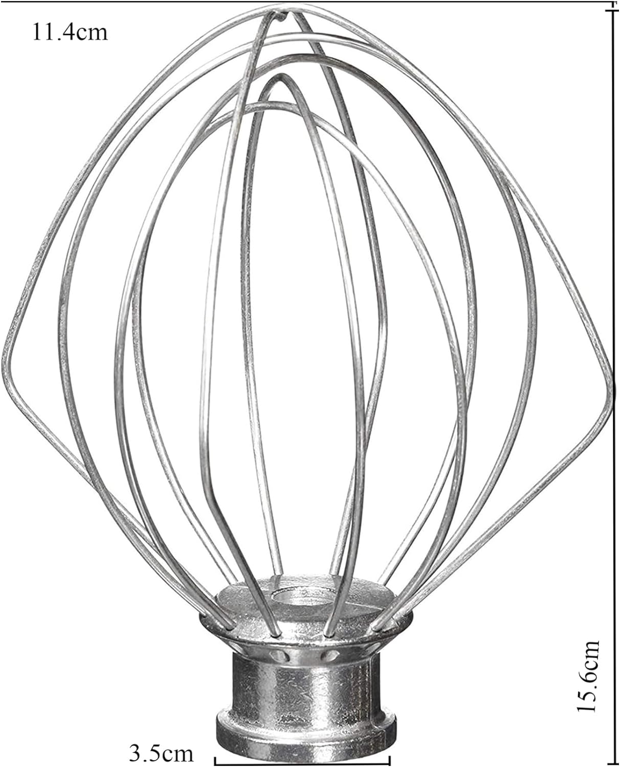 6-Wire Whip Attachment Fits KitchenAid Tilt-Head Stand Mixer Replace K45WW, Stainless Steel, Egg Heavy Cream Beater, Cakes Mayonnaise Whisk