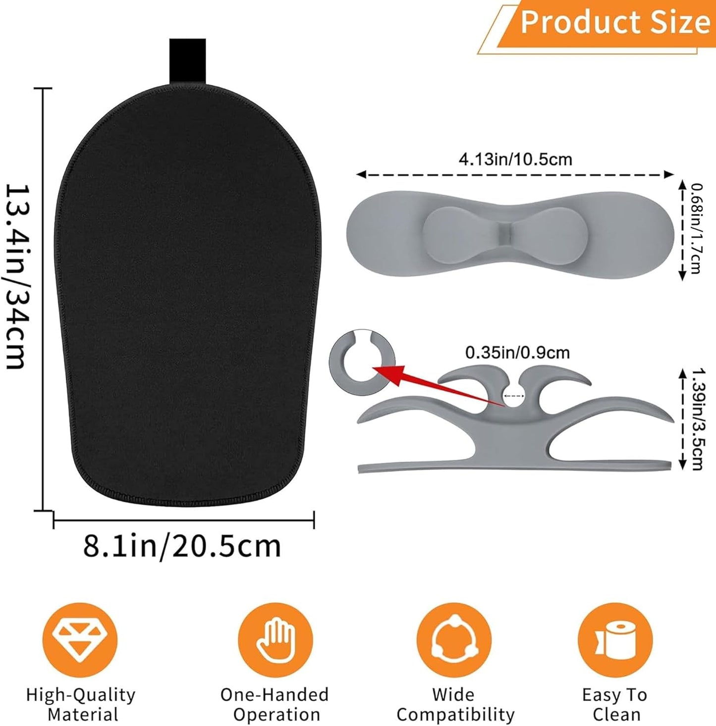 Sliding Mat for Kitchenaid Mixer, Mixer Mover Slider Pad 4.5-5 Qt Tilt-Head Stand Kitchen Appliance Mat, Aid Accessories with Grey Cord Organizer, 4.5-5Qt Mat＋ Grey Cord Organizer