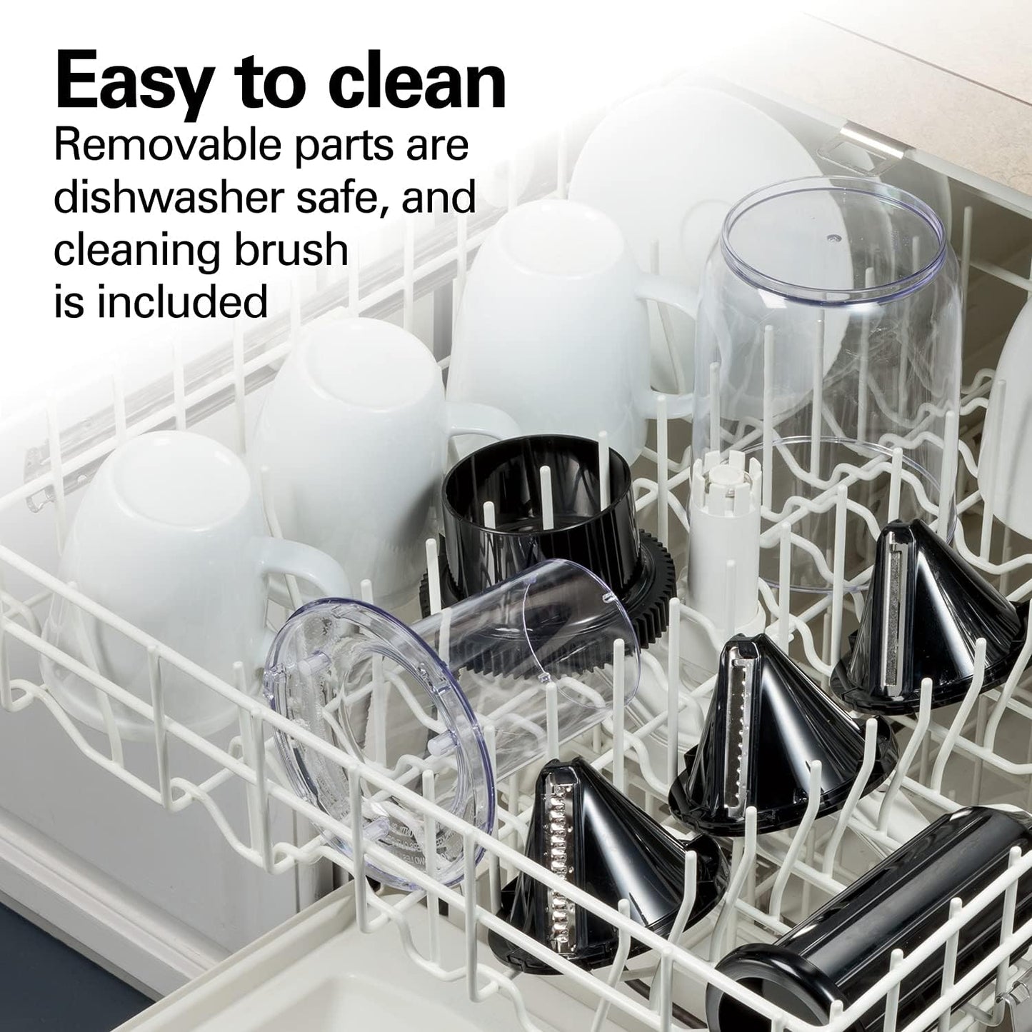 Hamilton Beach 3-in-1 Electric Vegetable Spiralizer for Veggie Noodles, Zoodle Maker & Slicer With 3 Cutting Cones for Spaghetti, Linguine, and Ribbons, 6-Cups, Black (70930) (Pack of 2)