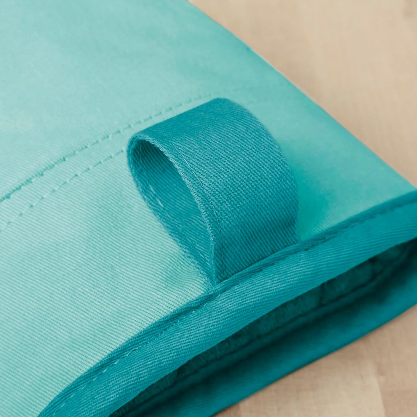 KitchenAid Beacon Two-Tone Non-Slip Oven Mitt Set, Aqua Sky, 5.75"x13", 2 Piece