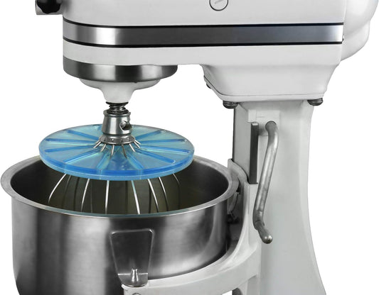 Whisk Wiper® PRO compatible with KitchenAid Bowl-Lift Stand Mixers - Mix Without The Mess - The Ultimate Stand Mixer Accessory - Only Compatible With 6-Wire Whisks (Glass Blue)