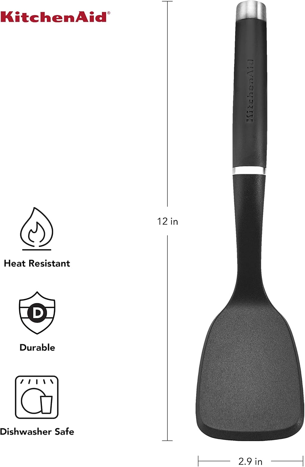 KitchenAid KO015OHOBA Gourmet Nylon Short Turner,Matte Black