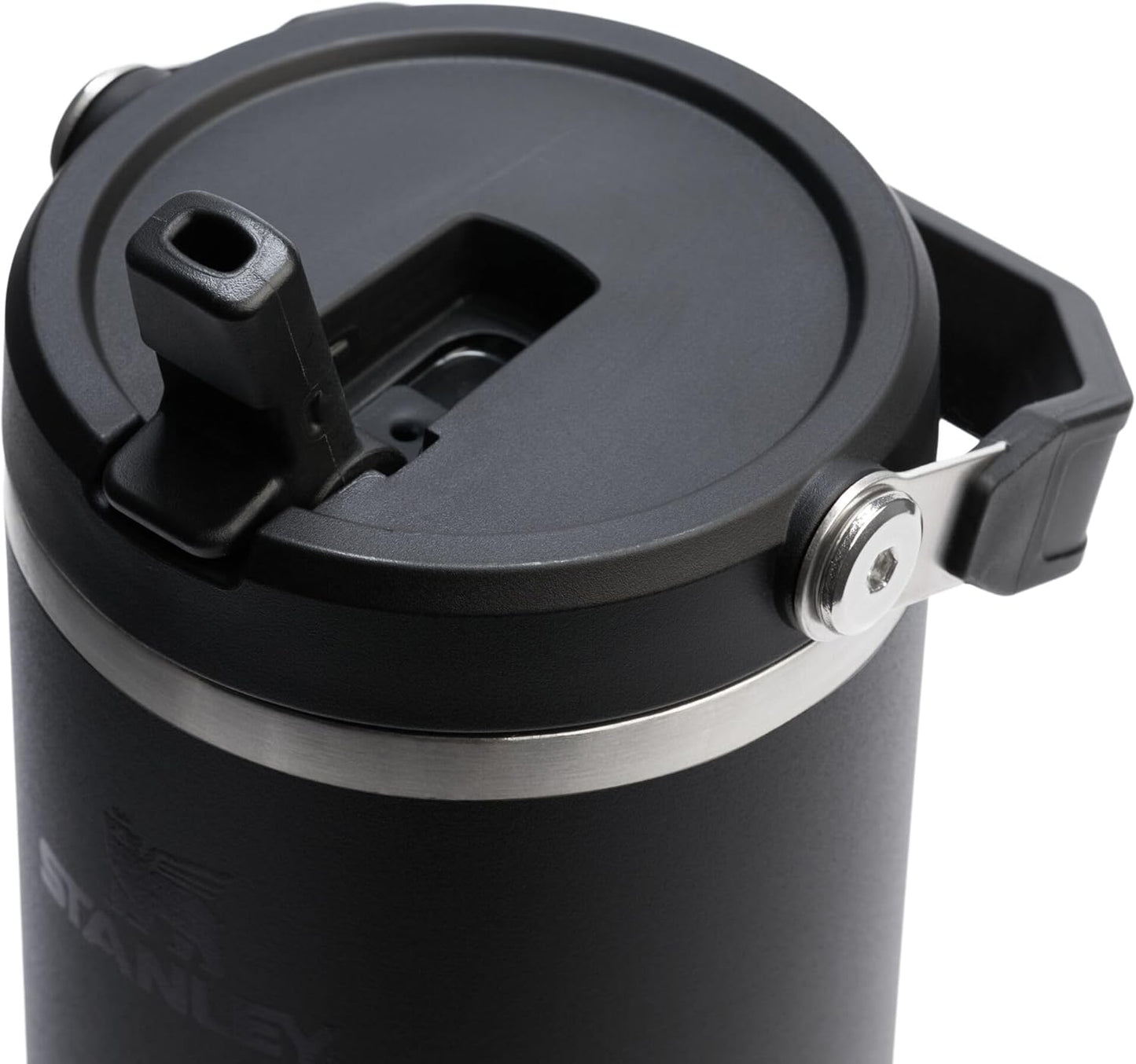 STANLEY IceFlow 2.0 Flip Straw Tumbler with Handle 40 oz | Twist On Lid and Flip Up Straw | Leak Resistant Water Bottle | Insulated Stainless Steel | BPA-Free | Black 2.0