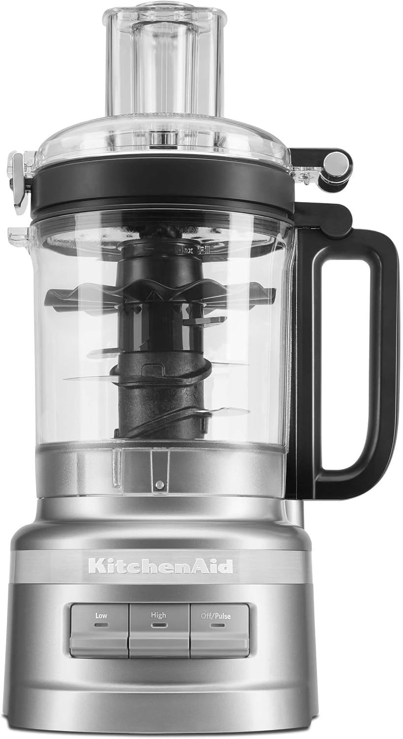 KitchenAid 9 Cup Food Processor - KFP0921 & Variable Speed Corded Hand Blender KHBV53, Empire Red