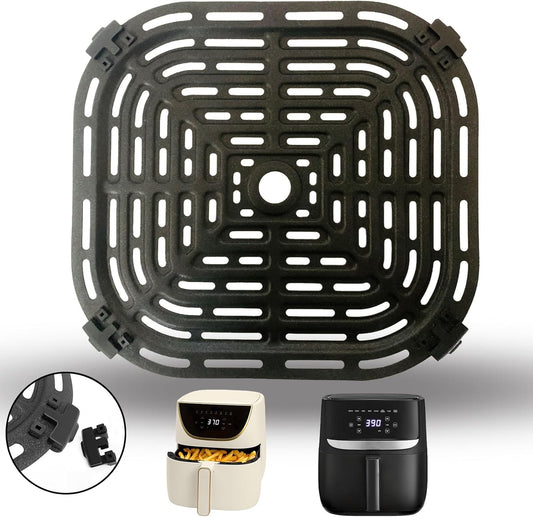 6QT Air Fryer Grill Pan for Bella Pro Series/Paris Hilton Air Fryers, Upgraded Air Fryer Grill Crisper Plate Rack Tray Insert Grate Grid Shelf for 6QT Paris Hilton Air Fryer, Dishwasher Safe