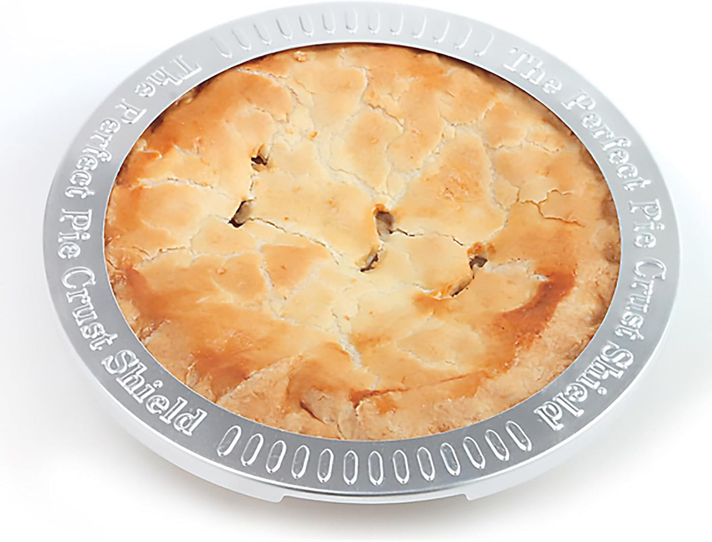 Norpro Aluminum 9 Inch Pie Crust Shield, Shown