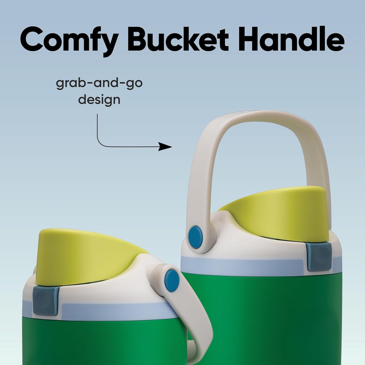 Owala FreeSip Sway Insulated Stainless Steel Water Bottle with Two-Way Spout, Built-In Straw and Bucket Handle, Made for Travel, School, and Sports, 40oz, BPA Free, Leak Proof, Putting Green