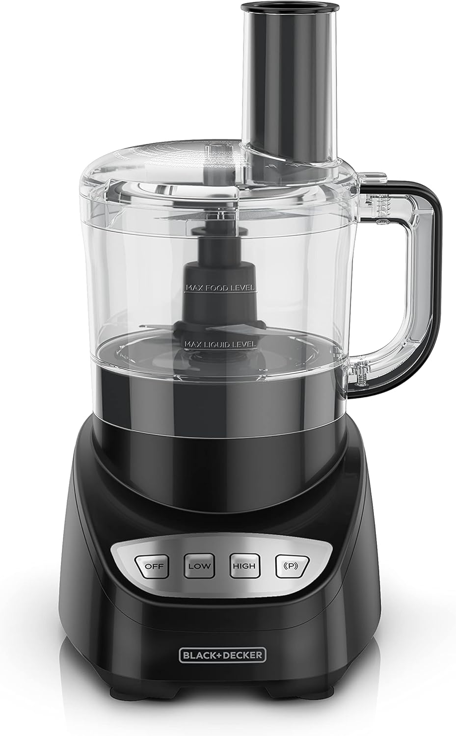BLACK+DECKER Food Processor and Vegetable Chopper, Stainless Steel Blade, 8-Cup Capacity, 450W Power with Attachments to Grate, Shred, Slice, Mince, Grind, and Puree